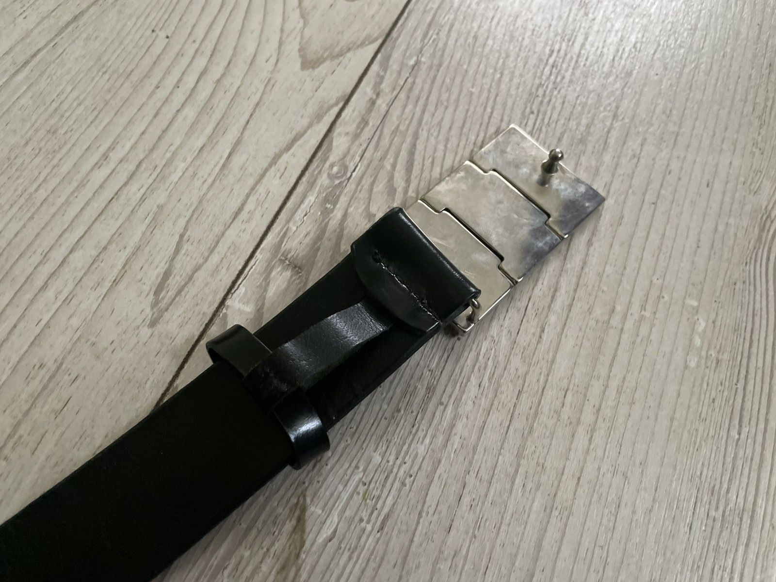 Versace × Vintage VERSACE LEATHER BELT Y2K LEATHER BLACK Size ONE SIZE - 10 Thumbnail