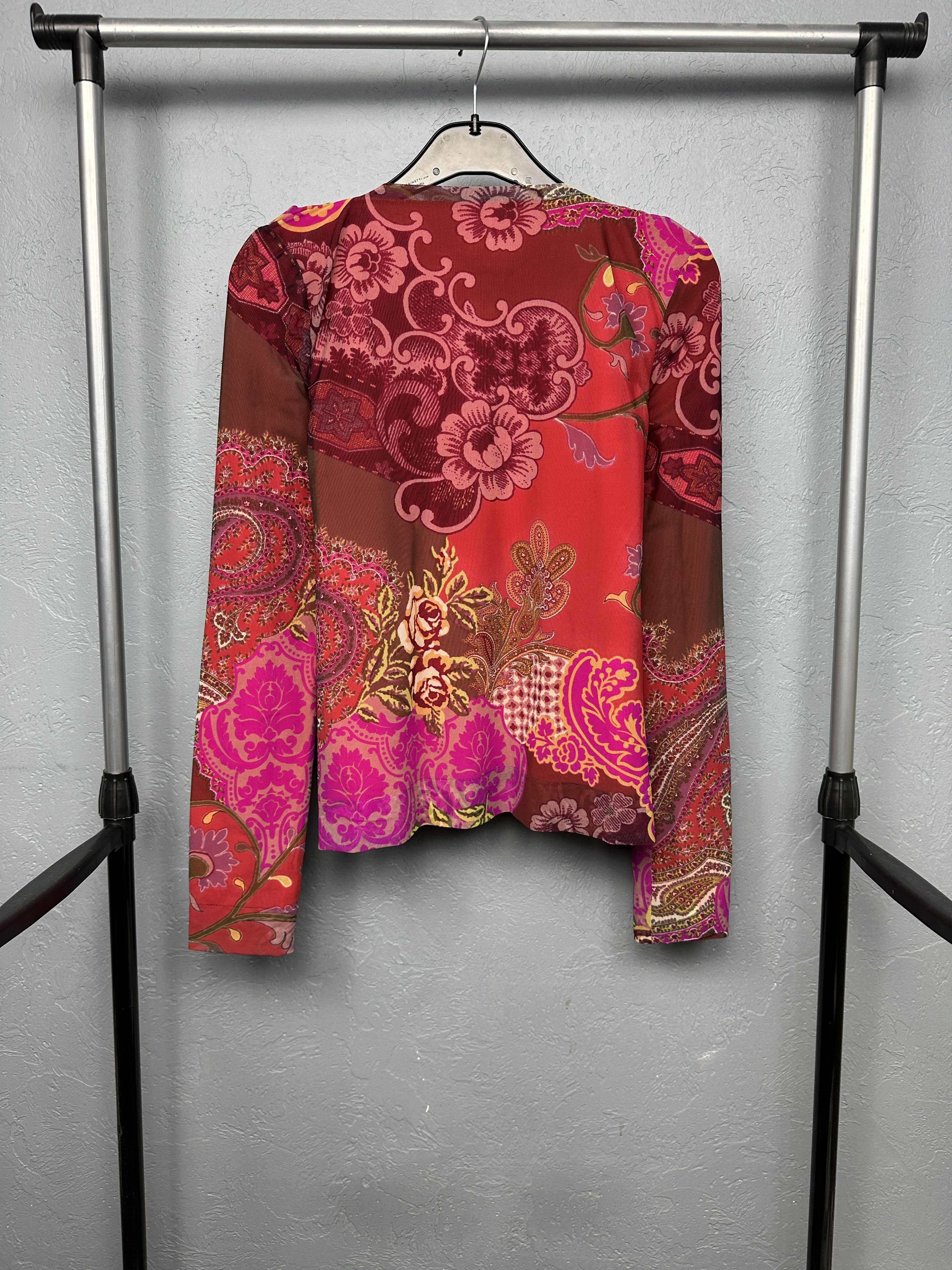 Etro ETRO Milano Womens Paisley Floral Multicolor Blouse Size M / US 6-8 / IT 42-44 - 4 Thumbnail