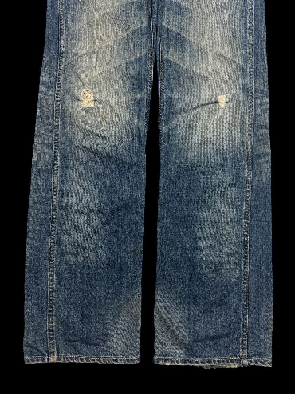 Designer TWIST LEG Insane Bragg Mudwash Faded Distressing Sick Jean Size US 31 - 8 Thumbnail