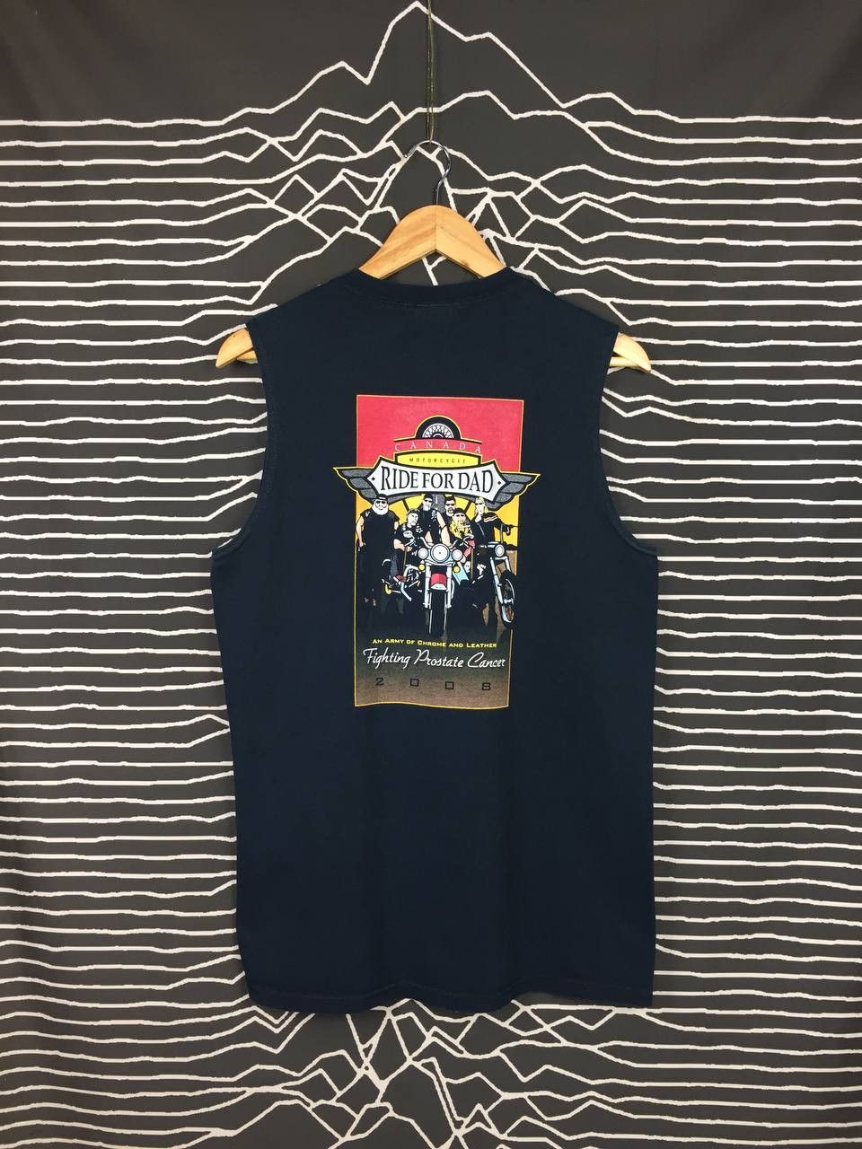 Vintage Vtg Canada West Coast Motorcycle Ride For Dad Sleeveless Tee Size US M / EU 48-50 / 2 - 1 Thumbnail
