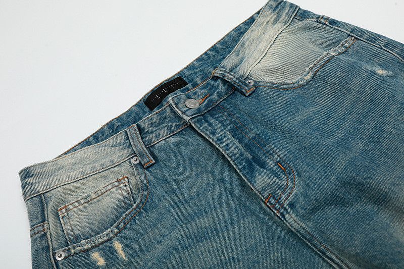 Vintage American retro washed distressed whiskered flared jeans Size US 32 / EU 48 - 3 Thumbnail