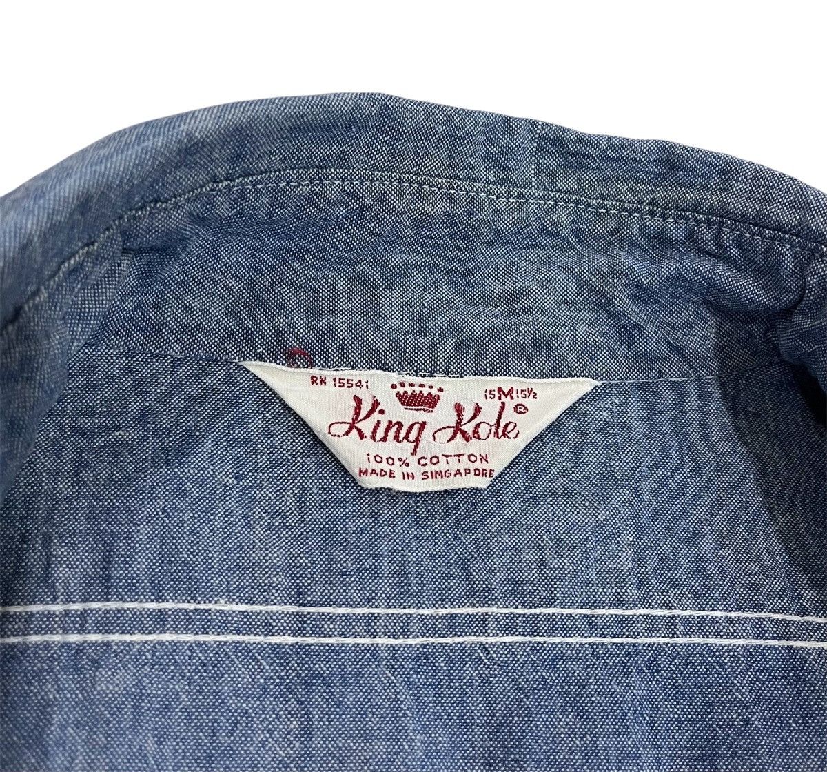 Vintage True Vintage 60s King Kole Chambray Work Shirt Short Sleeve Size US M / EU 48-50 / 2 - 2 Thumbnail