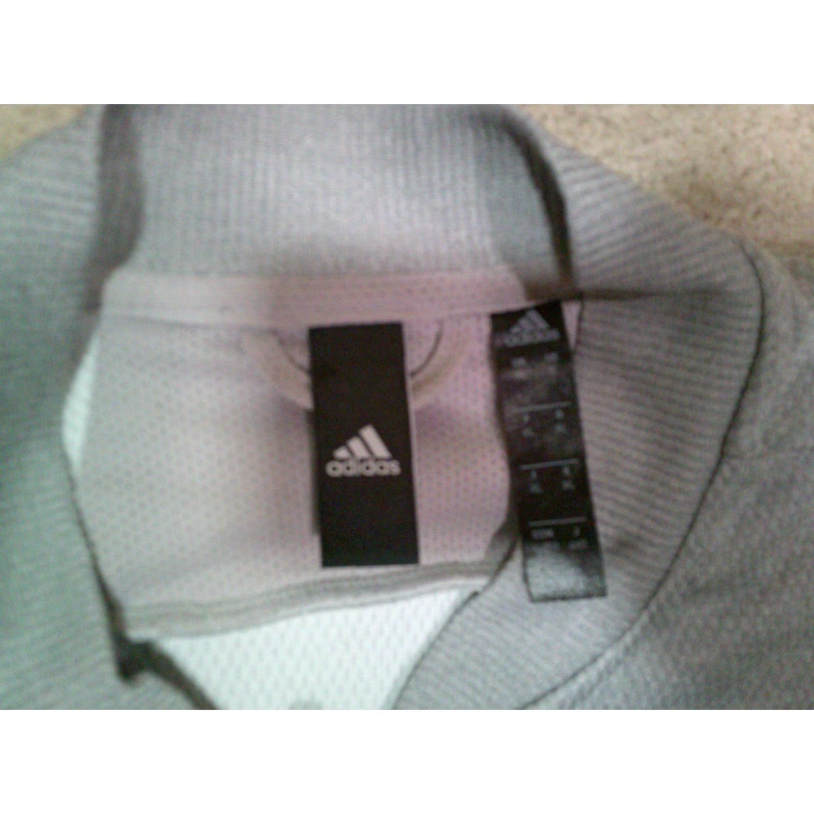 Adidas Adidas Track Jacket Mens XL Gray Band Collar Full Zip Pockets Sports Athleisure Logo Jacket Mens XL Gray Band Collar Size US XL / EU 56 / 4 - 5 Thumbnail