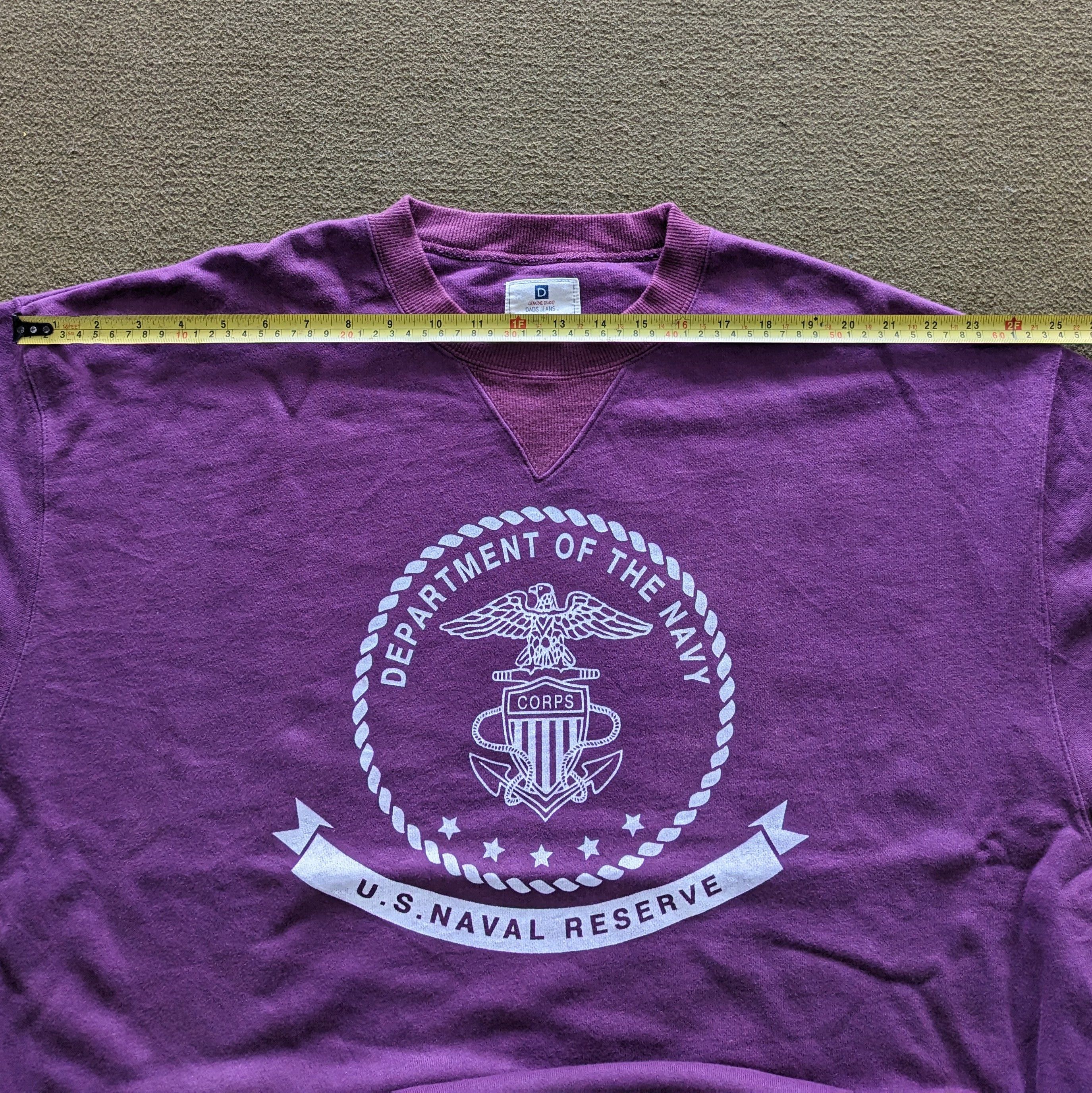 Vintage Vintage Department Of The Navy U.S Naval Reverse Sweatshirt Size US XXL / EU 58 / 5 - 6 Thumbnail