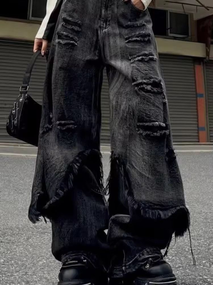 Japanese Brand × Jean Spliced Fake Two-piece Ripped Jeans Size 26" / US 2 / IT 38 - 4 Thumbnail