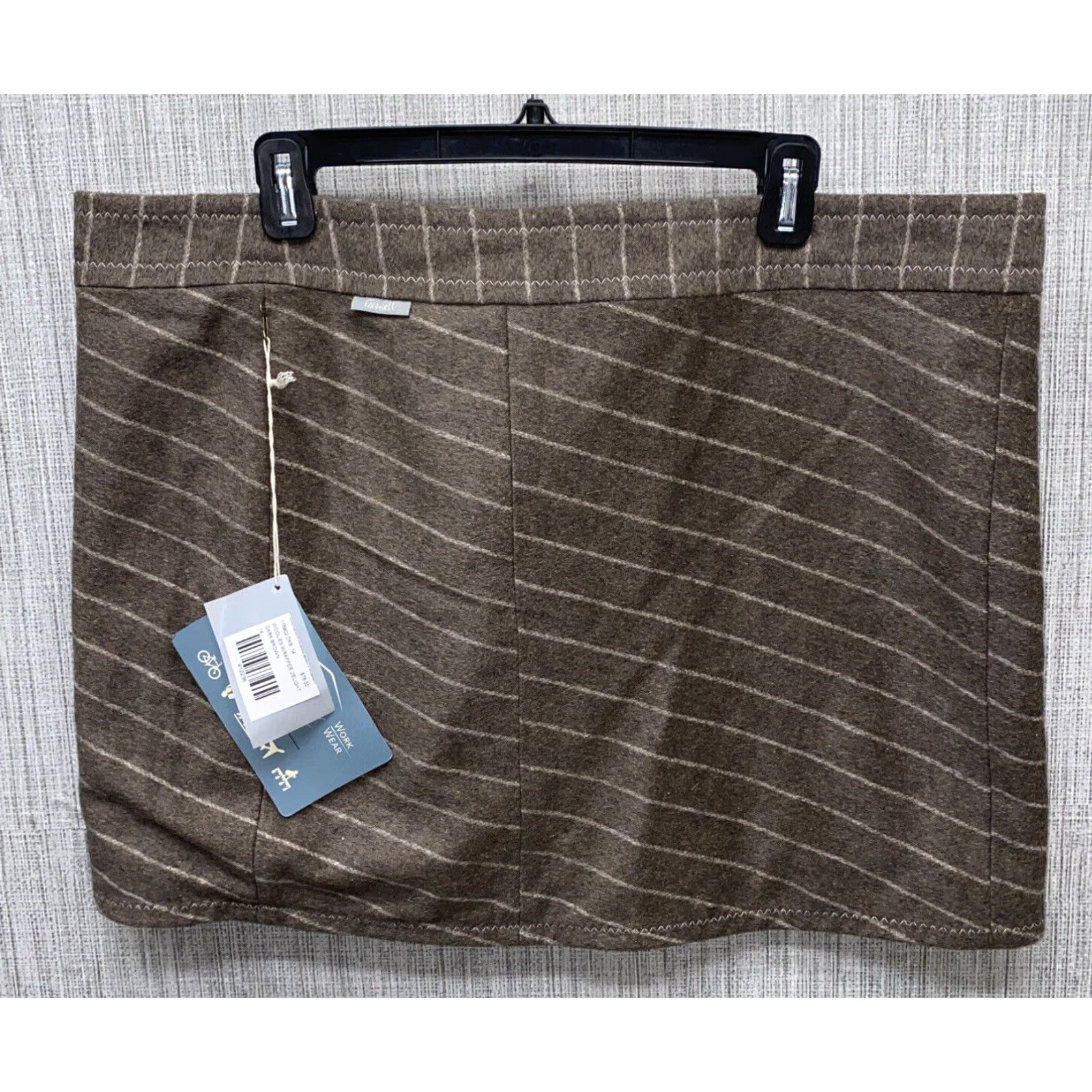 Vintage Purnell Skirt Wrap Women 14 Brown NWT 90s Santa Barbara Work Wear Woolies Zip Short Canvas Structured Size 36" / US 14 / IT 50 - 4 Thumbnail