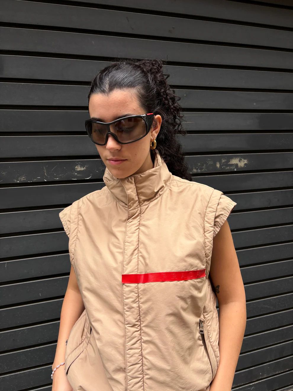Prada S/S2002 Prada Sport Beige Padded Lined Vest (M) Size US M / EU 48-50 / 2 - 5 Thumbnail