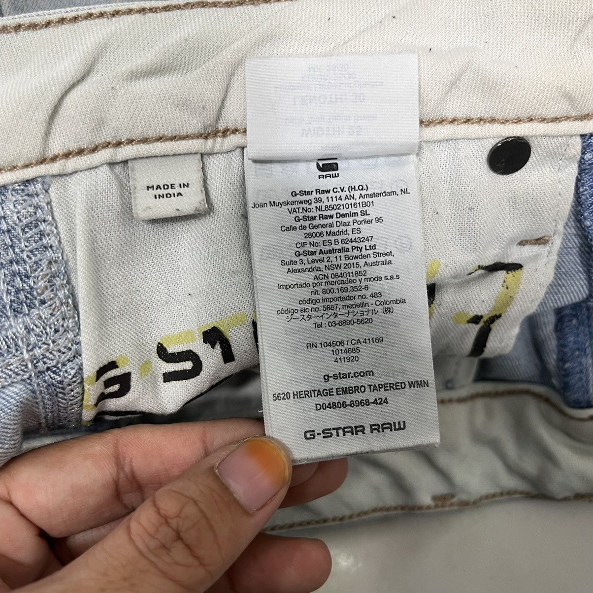 G-Star Vintage G Star Raw 96 Bikers Denim Jeans Size 28" / US 6 / IT 42 - 16 Thumbnail