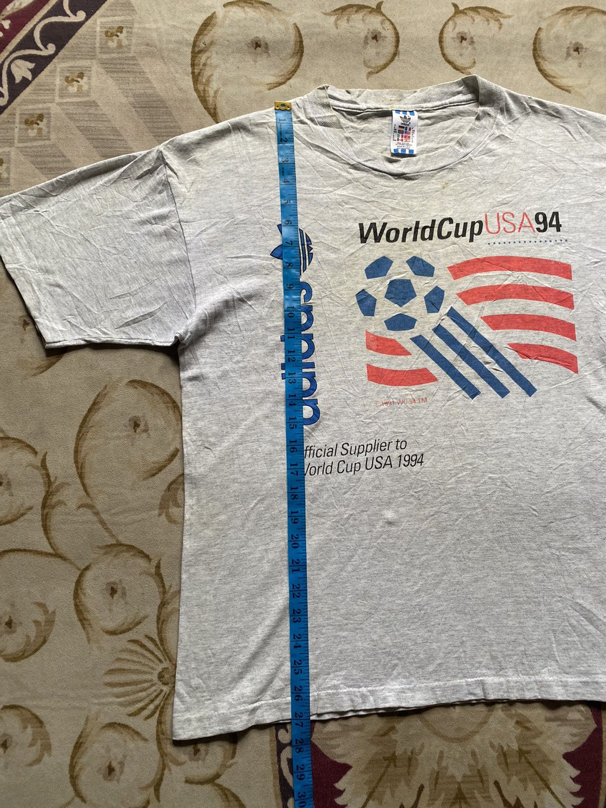 Adidas Vintage Adidas Fifa World Cup USA 1994 T-Shirt Size US L / EU 52-54 / 3 - 13 Thumbnail