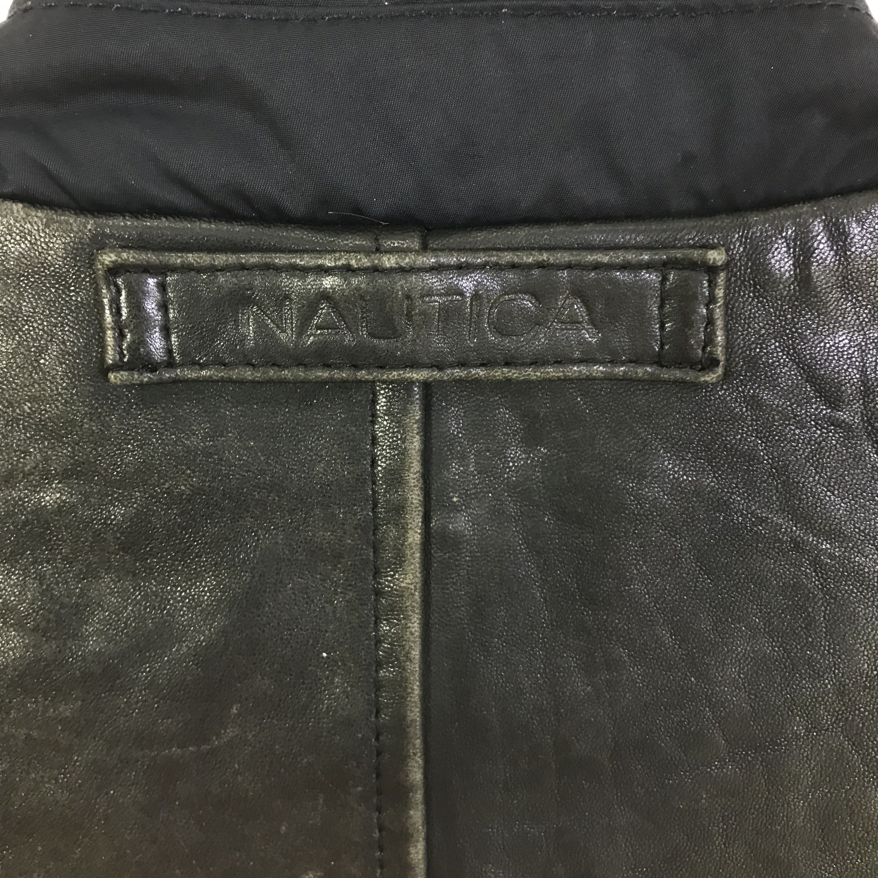 Nautica Nautica Leather Zipper Jacket K115B17 Size US L / EU 52-54 / 3 - 5 Thumbnail
