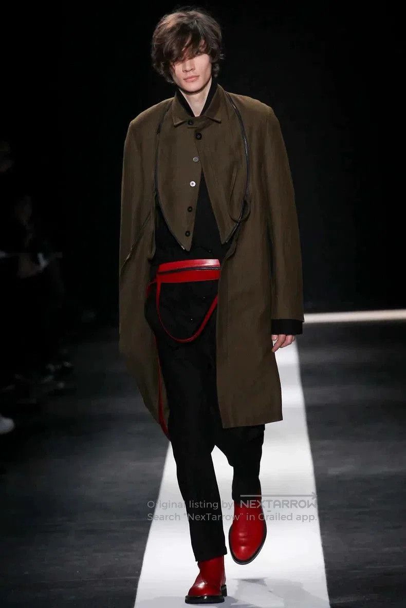 Ann Demeulemeester Ann Demeulemeester Men's Wool Trench Coat. Size US L / EU 52-54 / 3 - 9 Thumbnail