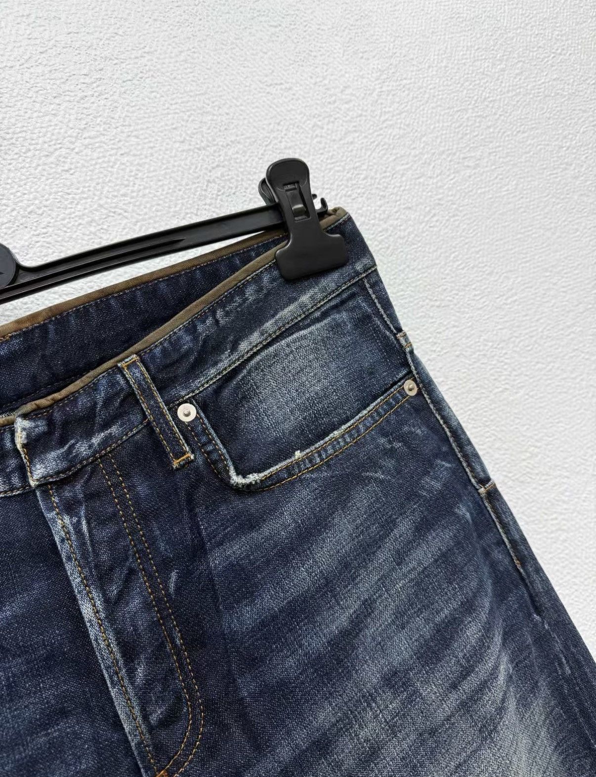 Dior Dior Genuine Leather Accents Washed Distressed Jeans J30 Size US 29 - 4 Thumbnail