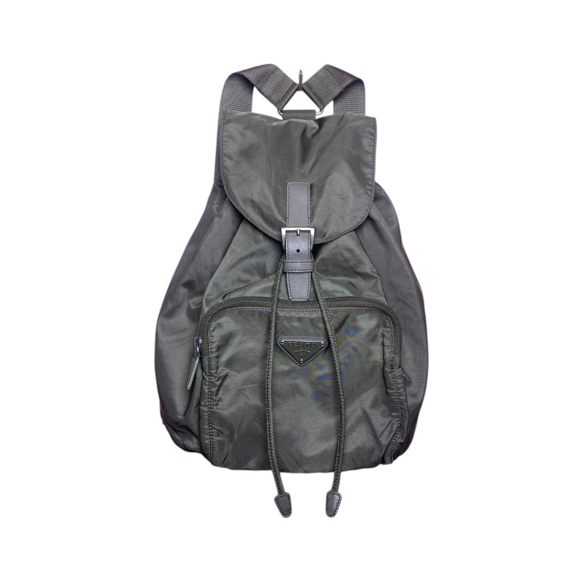 Prada Prada Tessuto Olive Green Nylon Backpack Size ONE SIZE - 1 Thumbnail