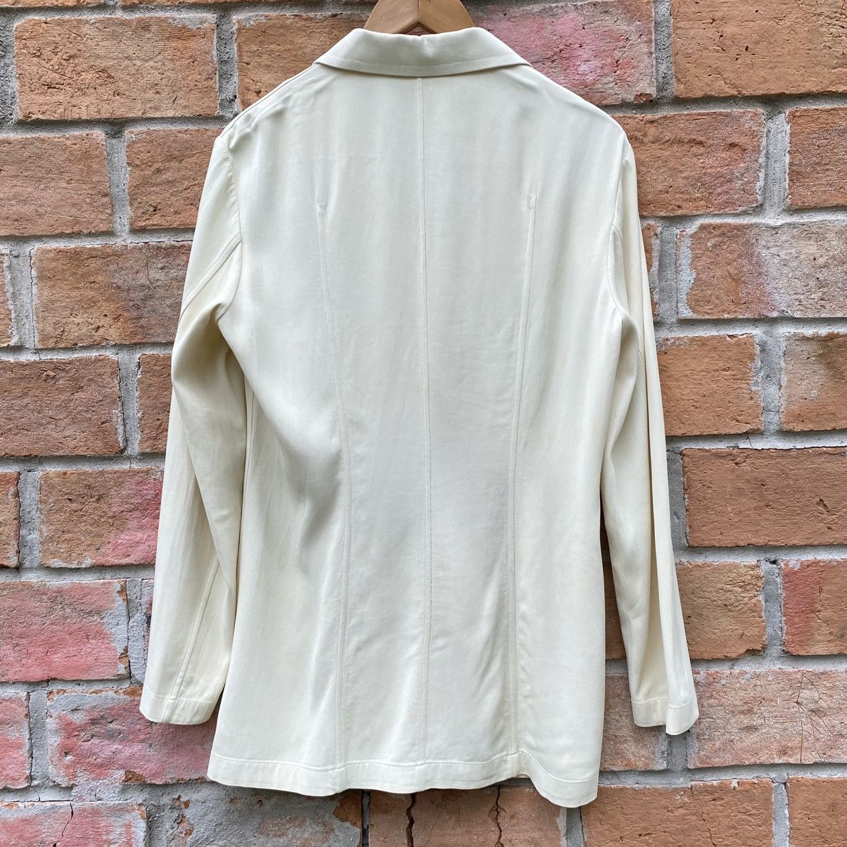 Jil Sander JILSANDER Yellow Tailored Blazer with Front Pockets Size XXS / US 00 / IT 34 - 9 Thumbnail