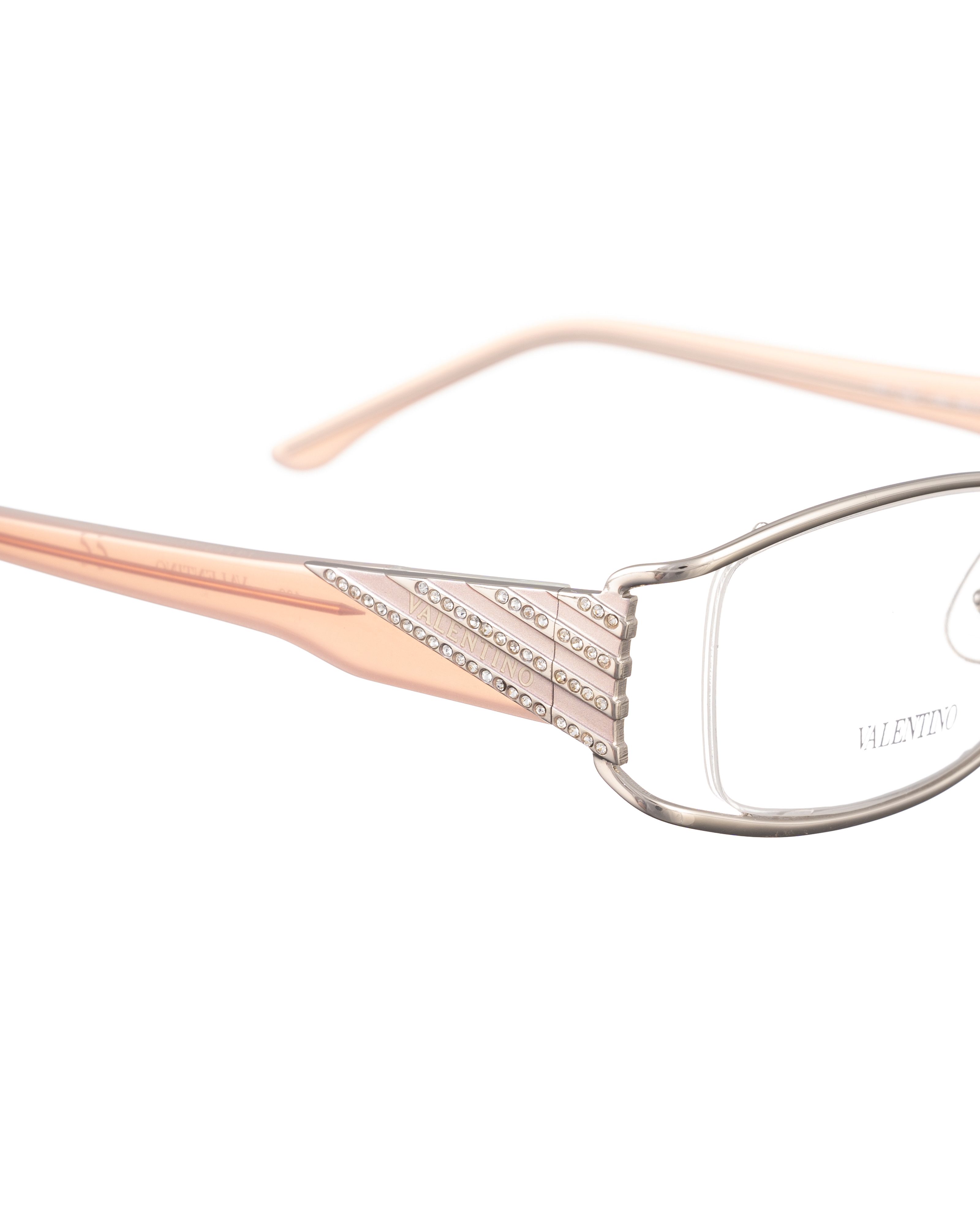 Valentino Valentino 00s Pink Beige Glasses & White Rhinestones Size ONE SIZE - 3 Thumbnail