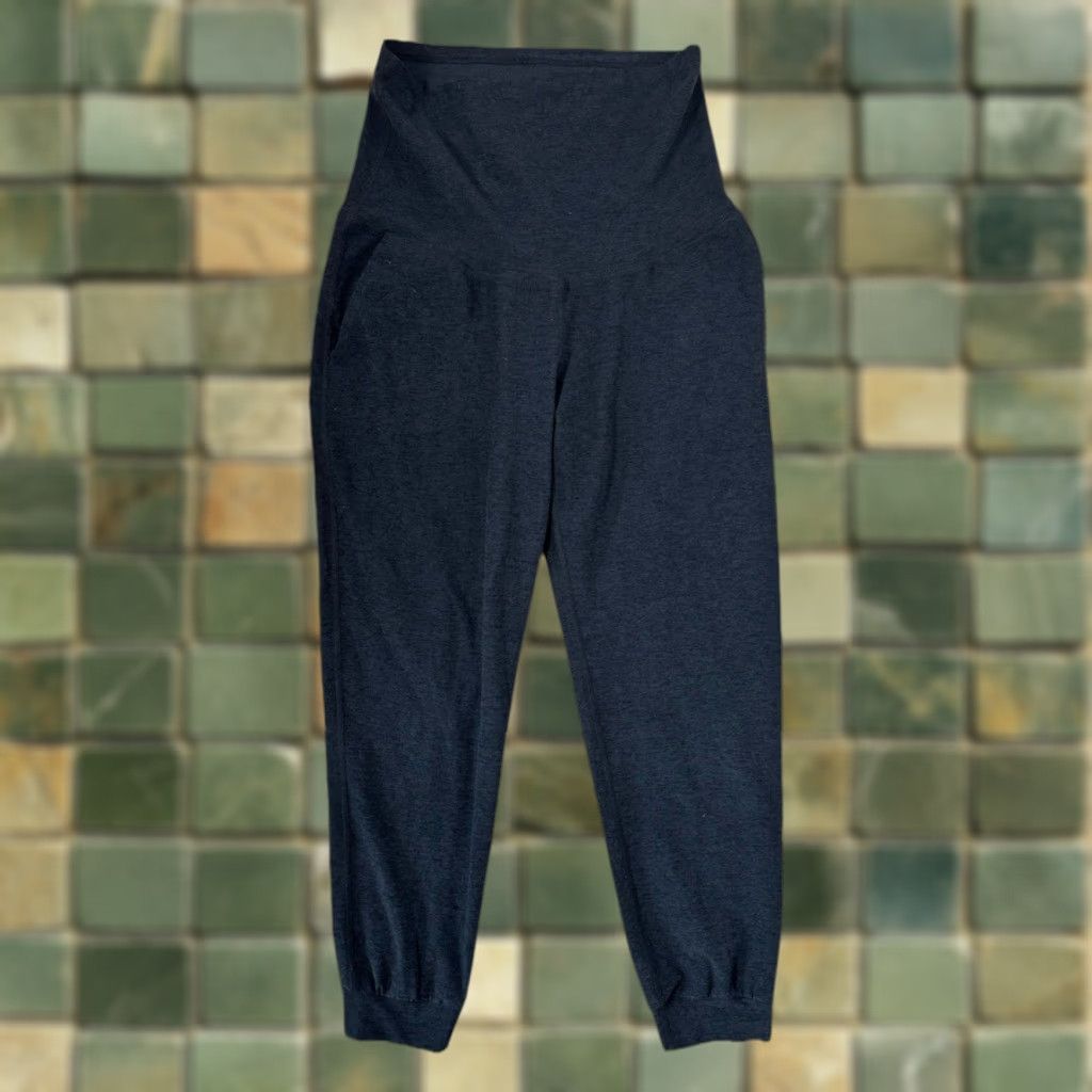 Beyond Yoga VINTAGE Beyond Yoga Beyond the Bump Maternity Spacedye Joggers Medium Black A2W Size 32" / US 10 / IT 46 - 1 Thumbnail