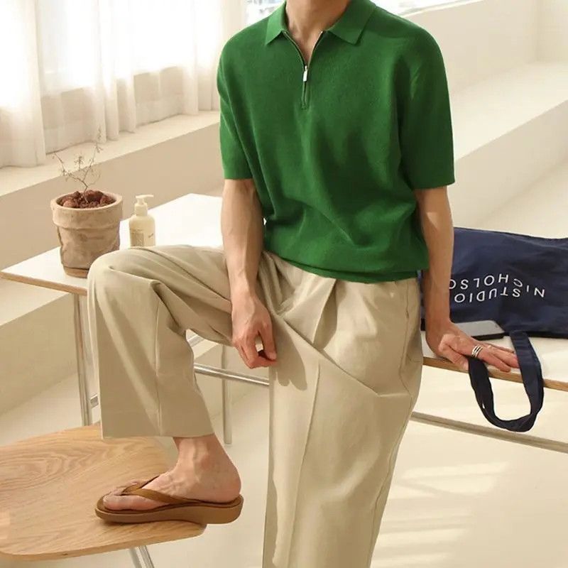 Other Green Half Zip Polo Shirt Size US M / EU 48-50 / 2 - 4 Thumbnail