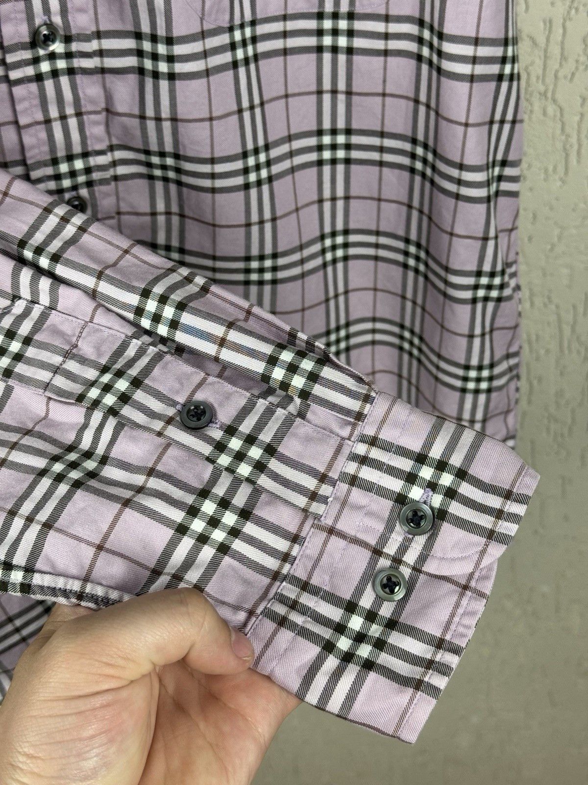 Burberry Burberry Check Shirt Made in USA Pink Check Size M Size US M / EU 48-50 / 2 - 10 Thumbnail