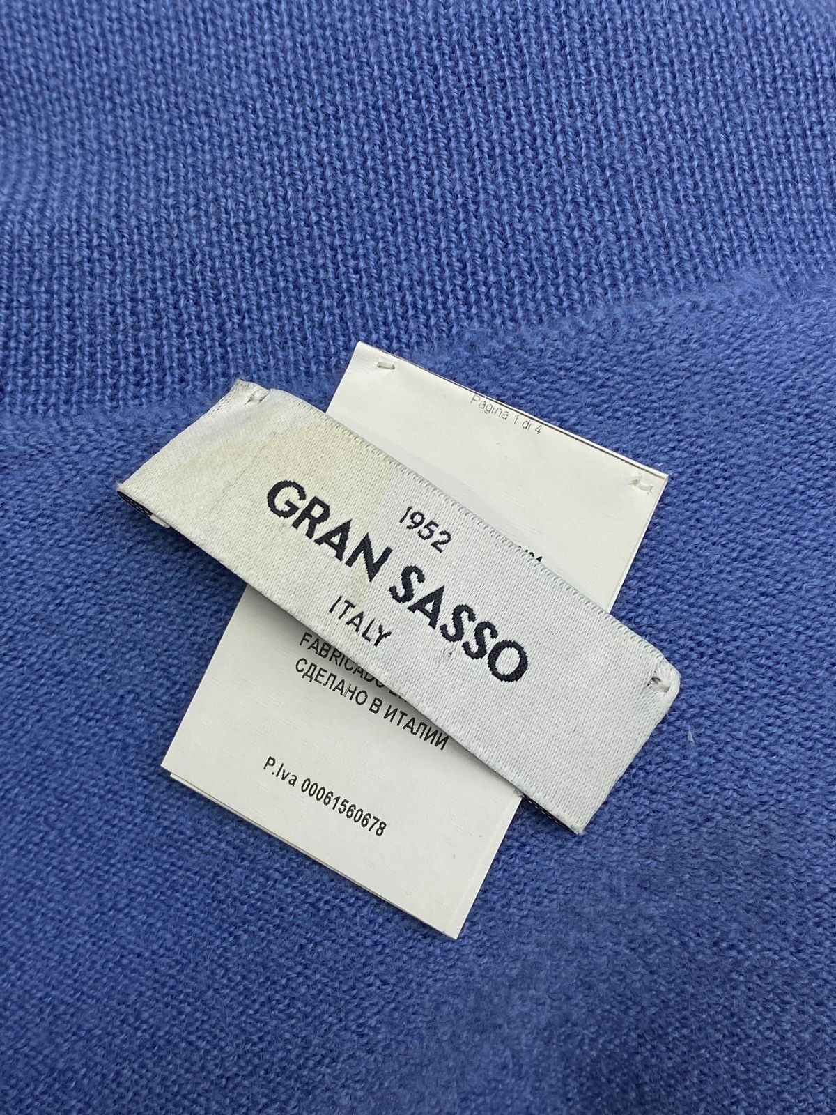Gran Sasso Gran Sasso Steve Jobs Aesthetic Blue Wool Turtleneck Sweater Size US XS / EU 42 / 0 - 16 Thumbnail