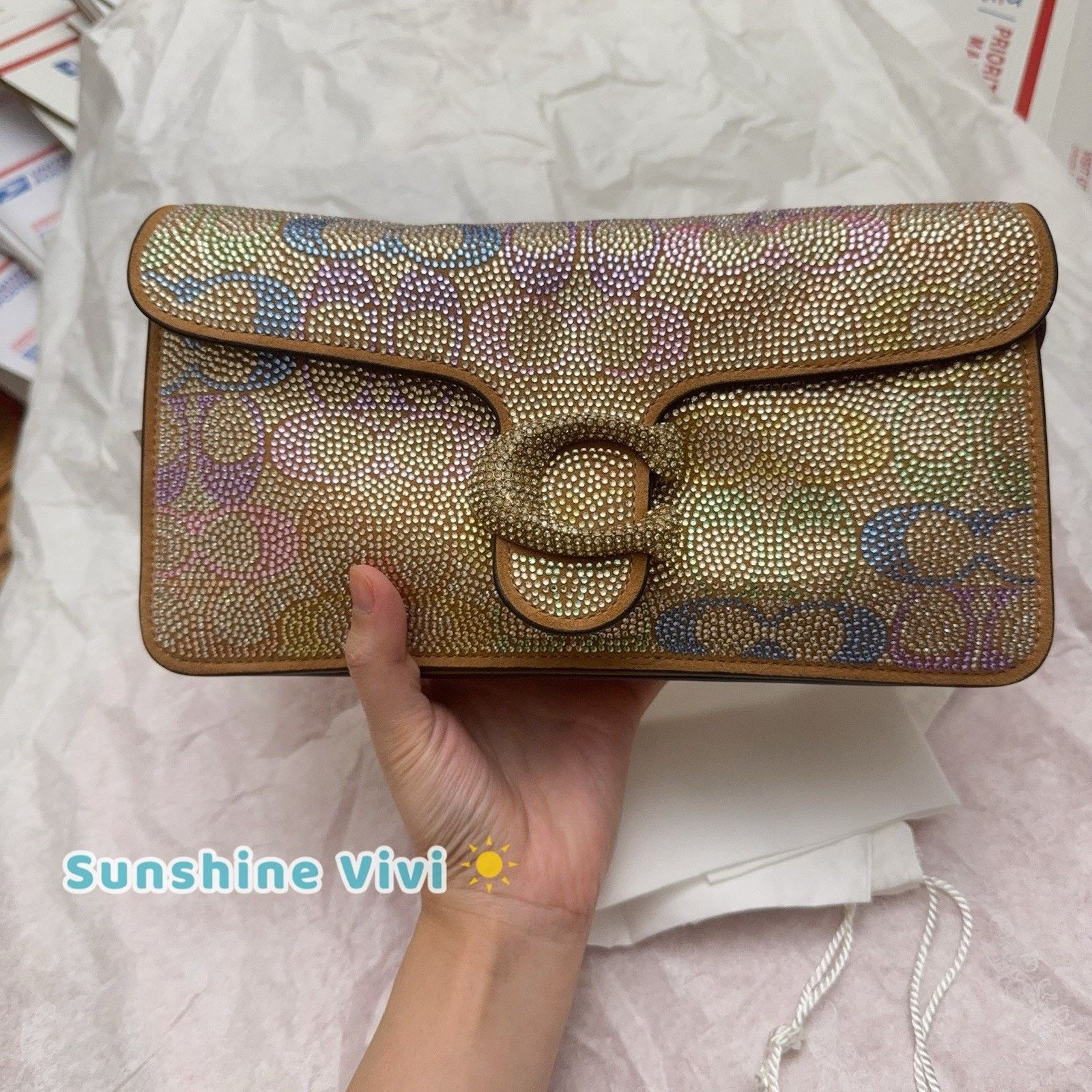 Coach NWT Coach Tabby 26 Signature Crystal Bag Rainbow CCX14 Size ONE SIZE - 2 Thumbnail