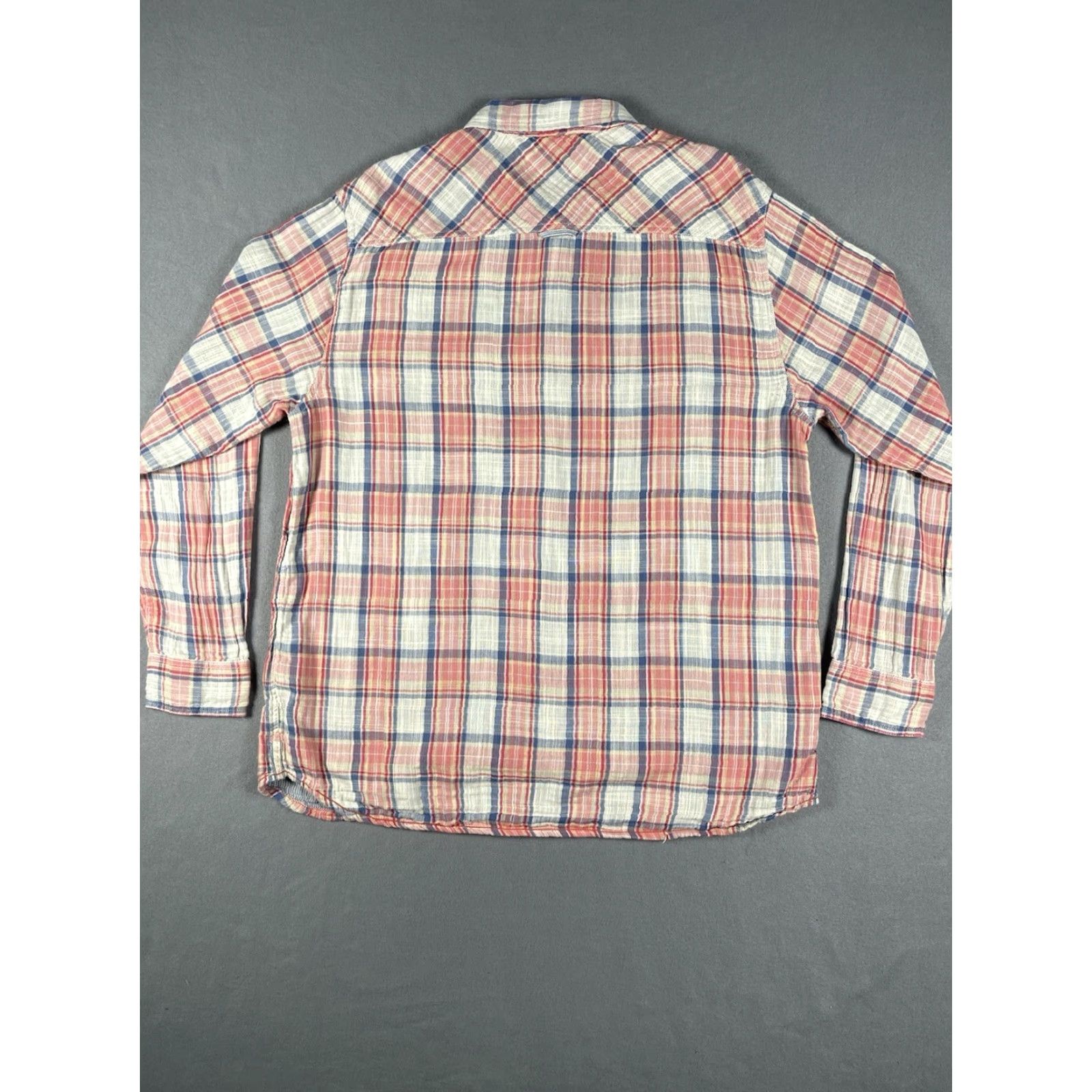 Carbon Carbon 2 Cobalt Shirt Long Sleeve Button-Up Plaid Red Men L Chambray 100% Cotton Button Regular Adult Mens Size US L / EU 52-54 / 3 - 3 Thumbnail