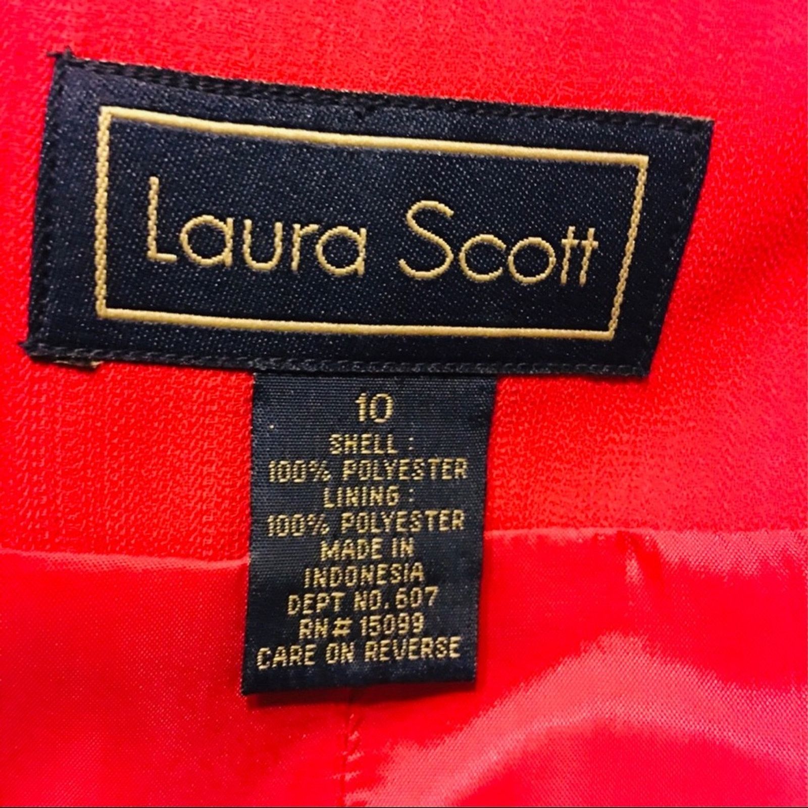 Other Laura Scott red jacket and skirt set 10 Size L / US 10 / IT 46 - 8 Thumbnail
