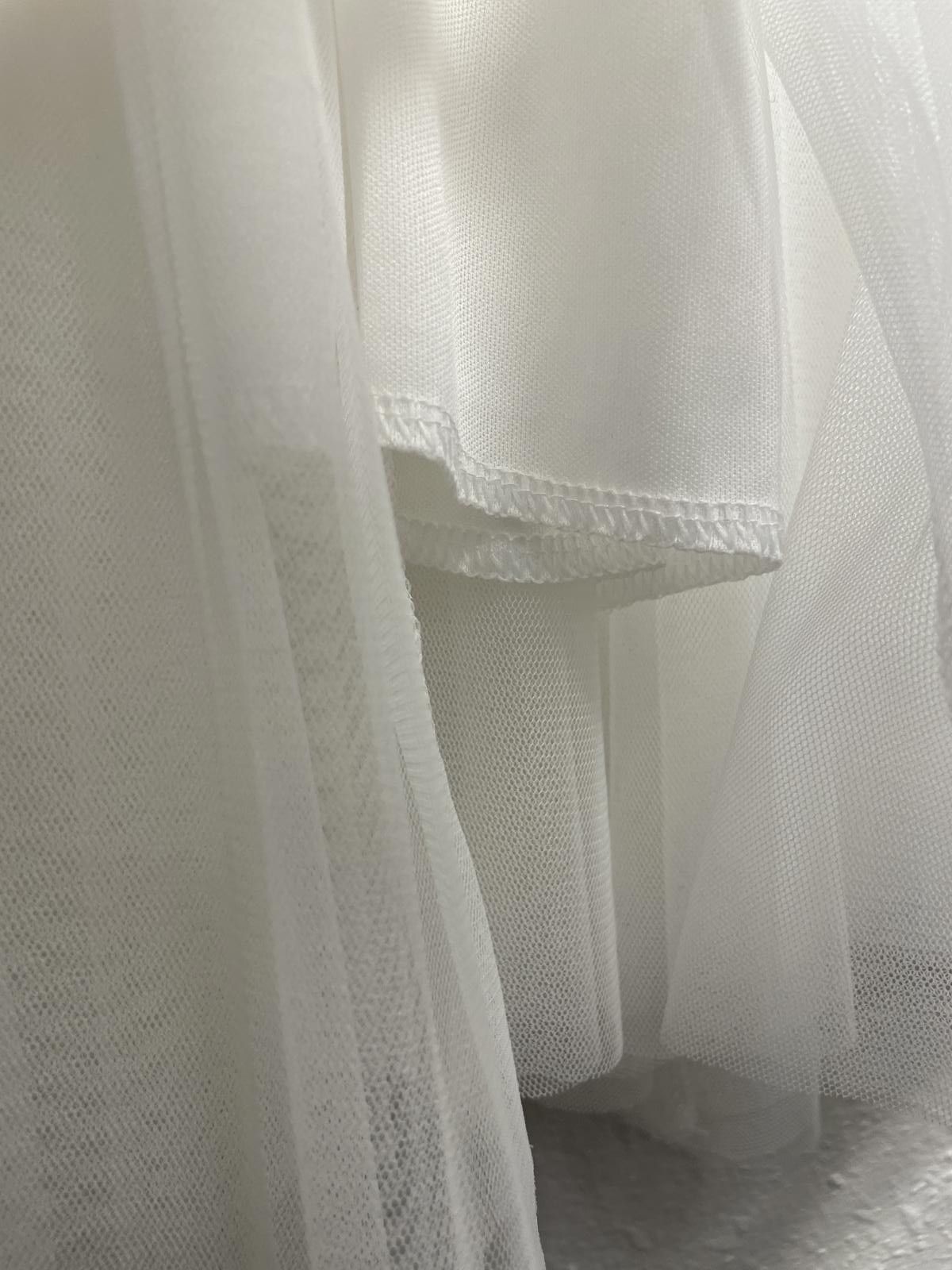 Unknown London Tulle Maxi Skirt Women's Size Small White Pleated Whimsy Size 28" / US 6 / IT 42 - 4 Thumbnail