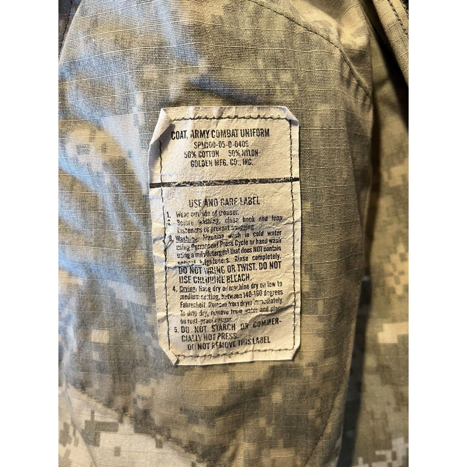 Other US Army Men’s L Long Digital Camouflage Cotton Nylon Jacket Size US L / EU 52-54 / 3 - 4 Thumbnail