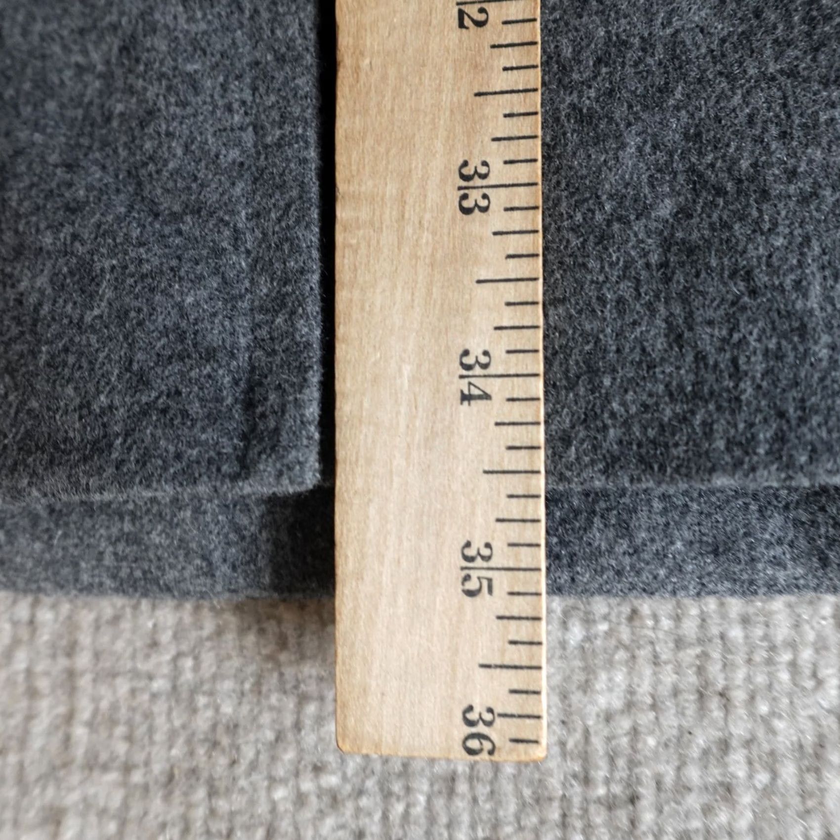 Vintage Tom James Topcoat 38R Gray Wool Overcoat Mens Size US XXS / EU 40 - 7 Thumbnail