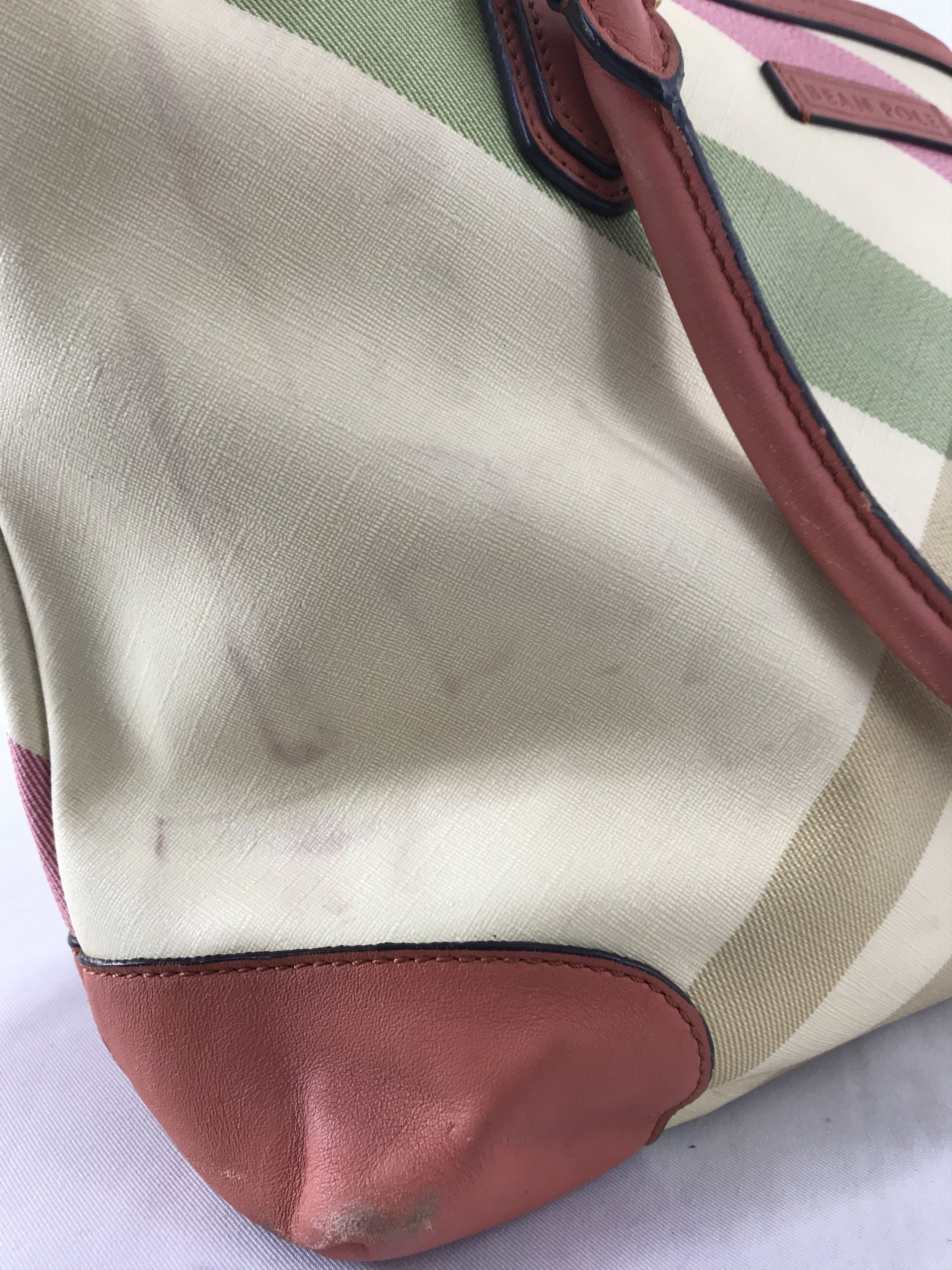 BEANPOLE Bean Pole Nova Check Checkered Burgandy Leather Hand Bag Size ONE SIZE - 16 Thumbnail