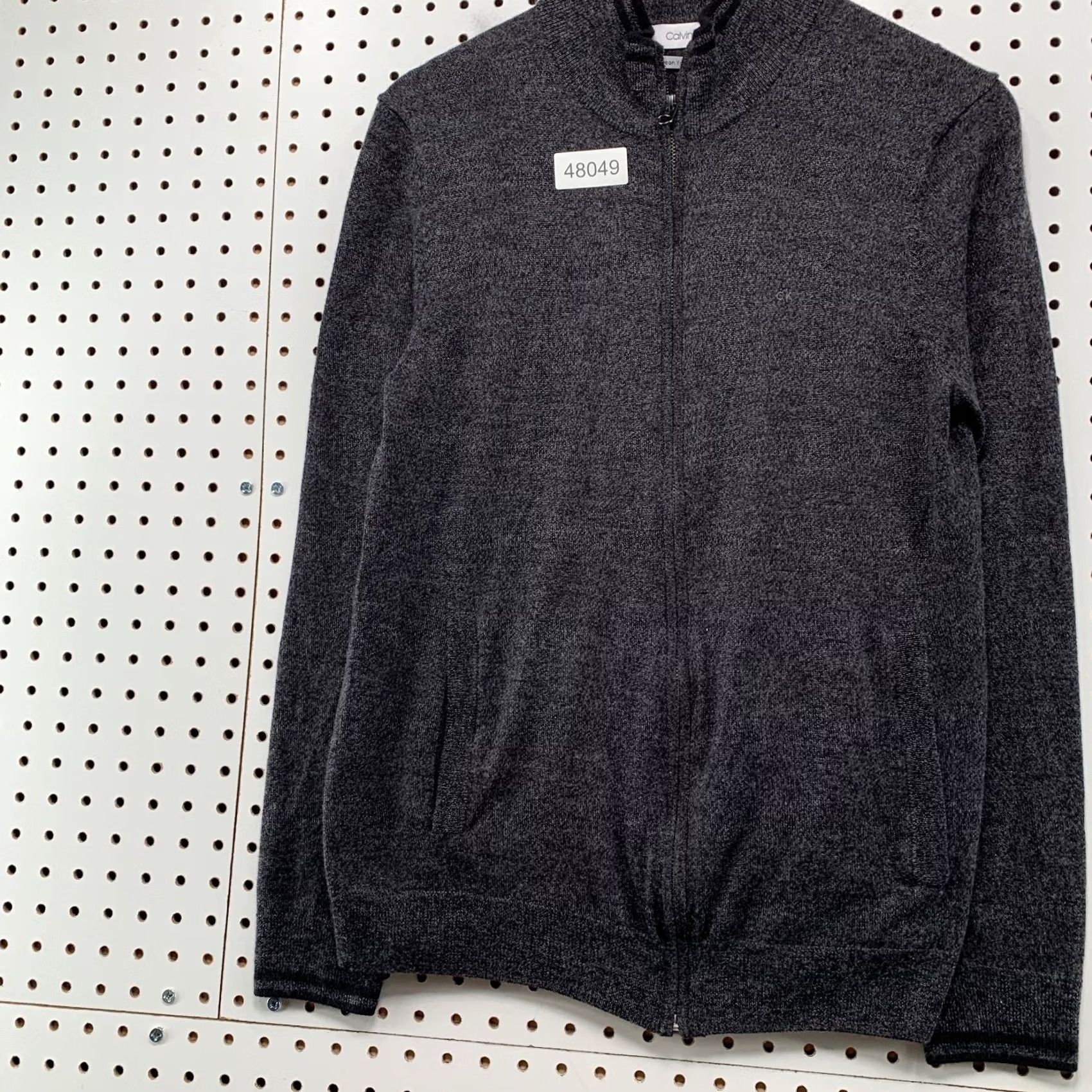 Calvin Klein Calvin Klein Merino Wool Sweater Jacket Mens M Gray Mock Neck Cardigan Size US M / EU 48-50 / 2 - 5 Thumbnail