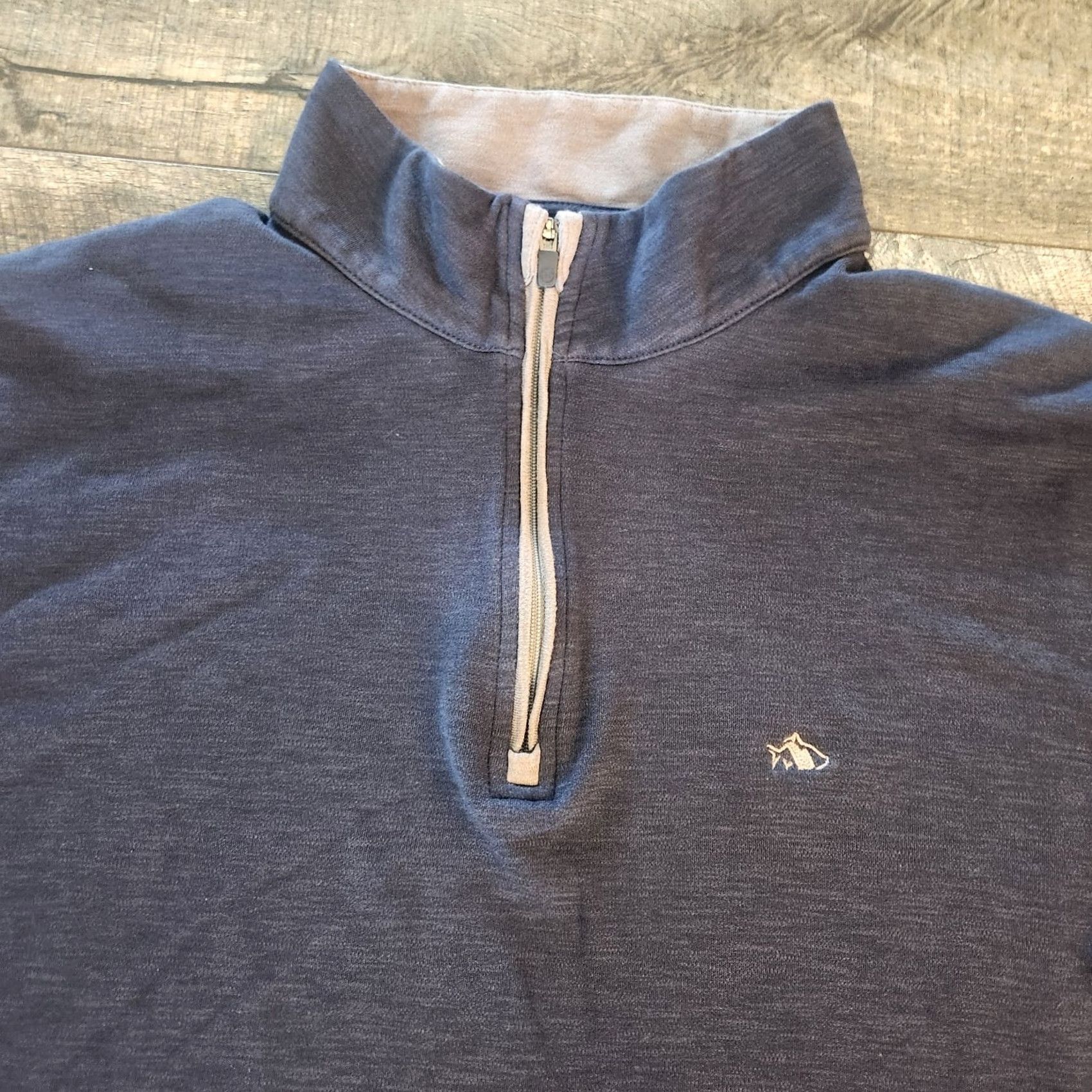 CO Fish Hippie 1/4 Zip Pullover Mens XL Navy Blue Embroidered Logo Pullover Shirt Size US XL / EU 56 / 4 - 2 Thumbnail
