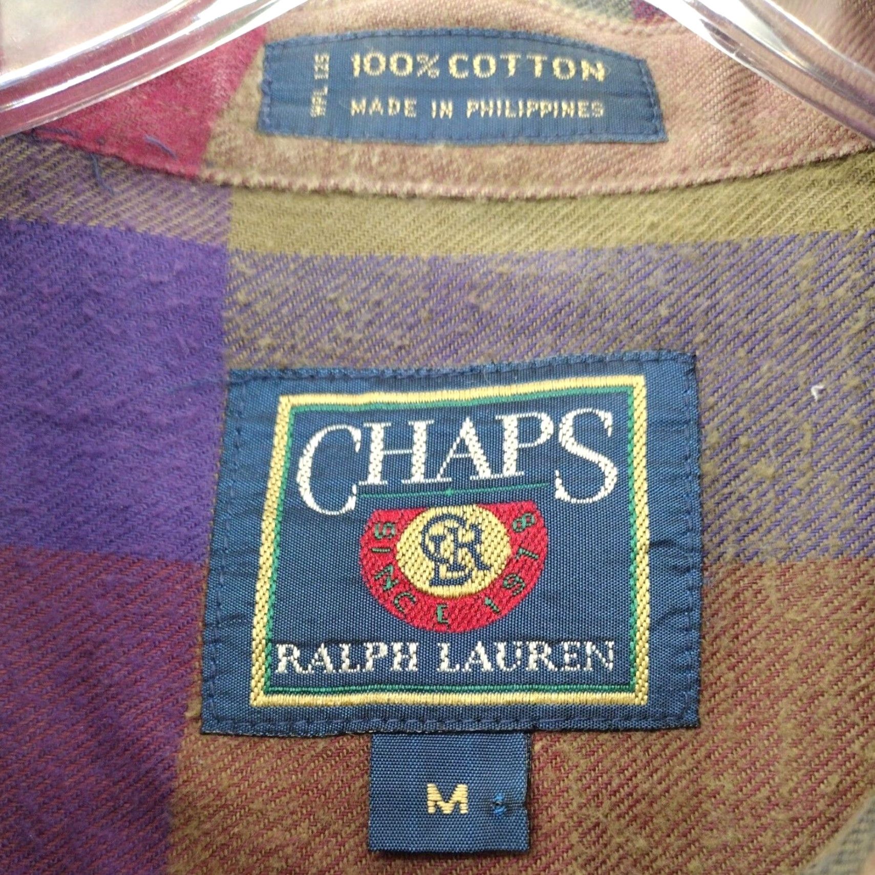 Chaps VINTAGE Chaps Ralph Lauren Button-Down Shirt Mens M Plaid Blue Cotton Flannel 90s Classic Pockets Button Up Size US M / EU 48-50 / 2 - 6 Thumbnail