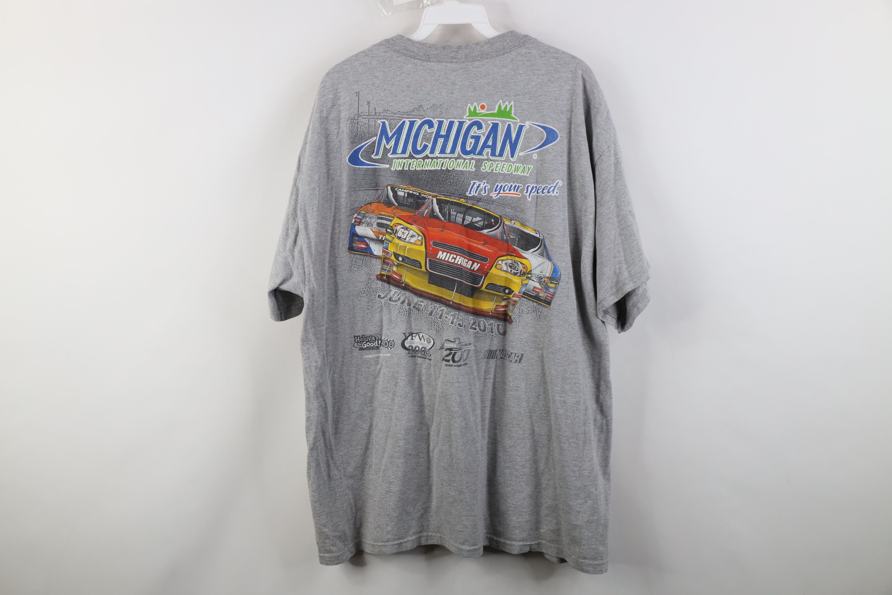 Vintage Vintage Y2K NASCAR Michigan International Speedway T-Shirt Size US XL / EU 56 / 4 - 14 Thumbnail