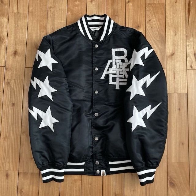 Bape BAPE STA Logo Varsity Jacket a bathing ape star NIGO Size US M / EU 48-50 / 2 - 1 Thumbnail