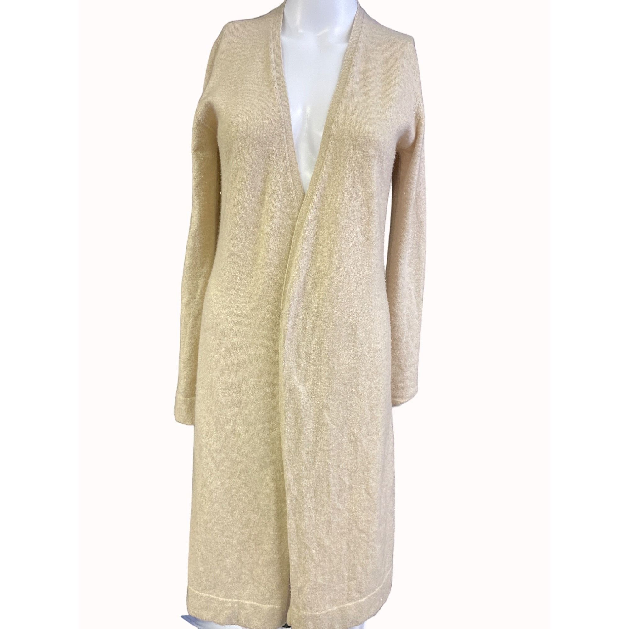 Autumn Cashmere Autumn Cashmere Cardigan 100% Cashmere Beige Long Sleeve/Swe Size S / US 4 / IT 40 - 1 Thumbnail