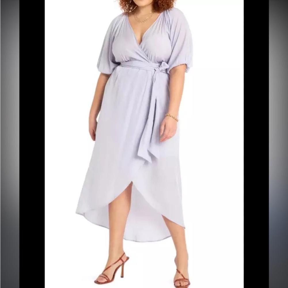 Designer ELOQUII l NWT Lavender Midi Dress 18 Size XXL / US 16-18 / IT 52-54 - 9 Thumbnail
