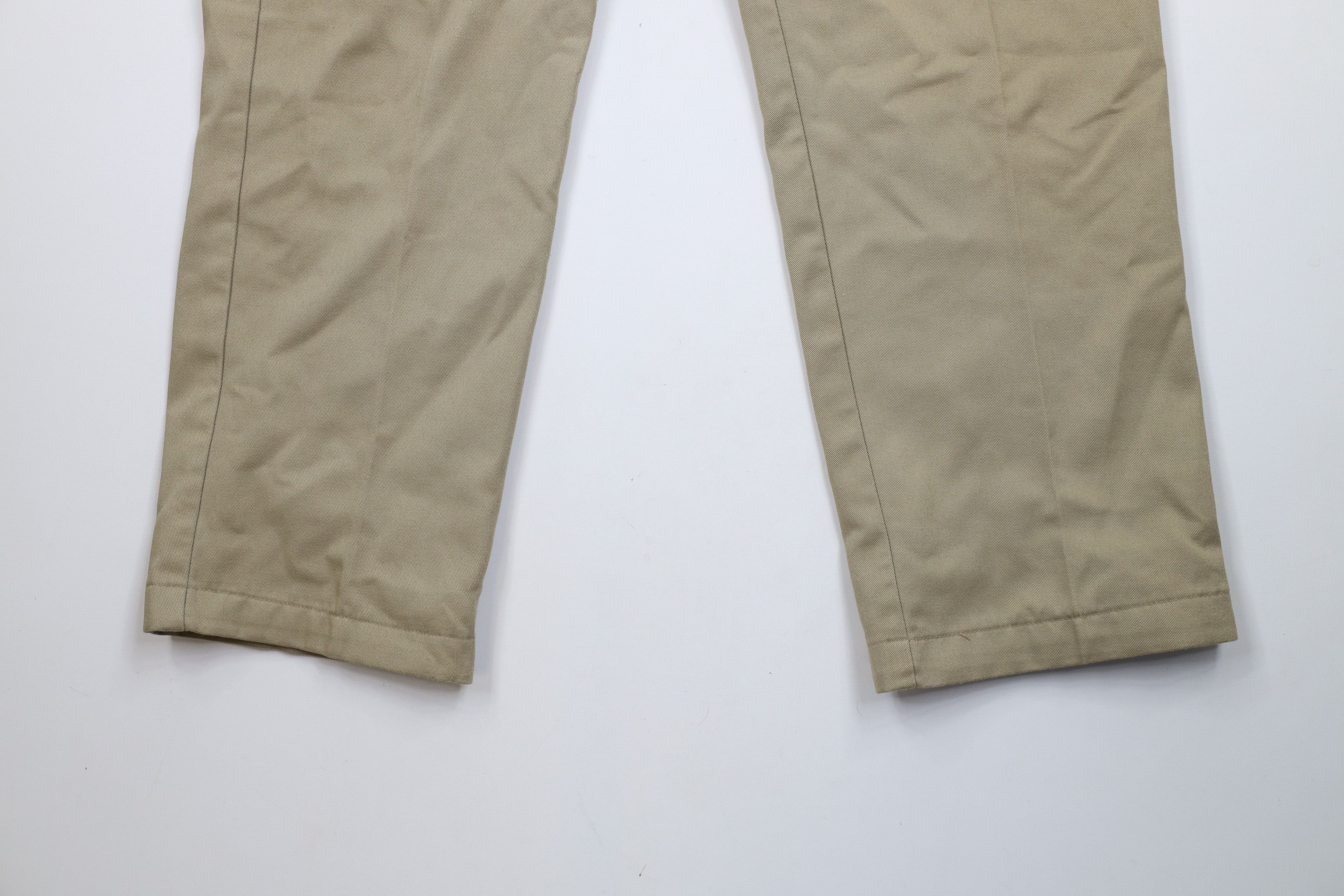 Dickies × Vintage Vintage 90s Dickies Flannel Lined Wide Leg Work Pants Beige Size US 36 / EU 52 - 5 Thumbnail