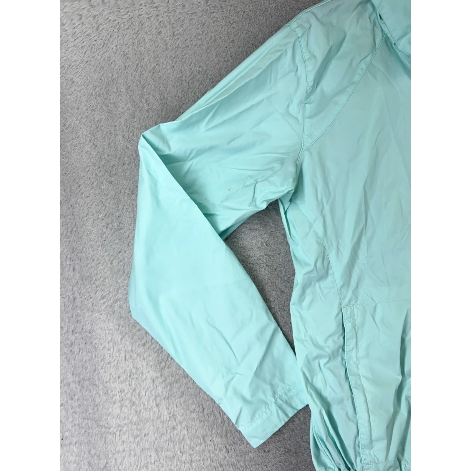 Altea Columbia Jacket Womens Extra Large Teal Full Zip Windbreaker Retro Nylon Mock Size XL / US 12-14 / IT 48-50 - 3 Thumbnail