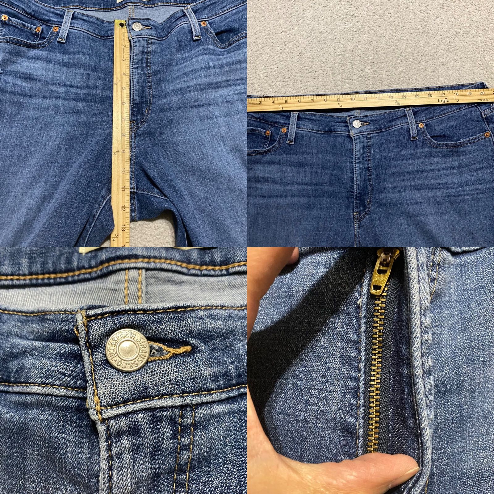 Levi's Levis Jeans Womens Plus 22W Boyfriend High Rise Distressed Denim Blue Size 40" / US 18 - 8 Thumbnail
