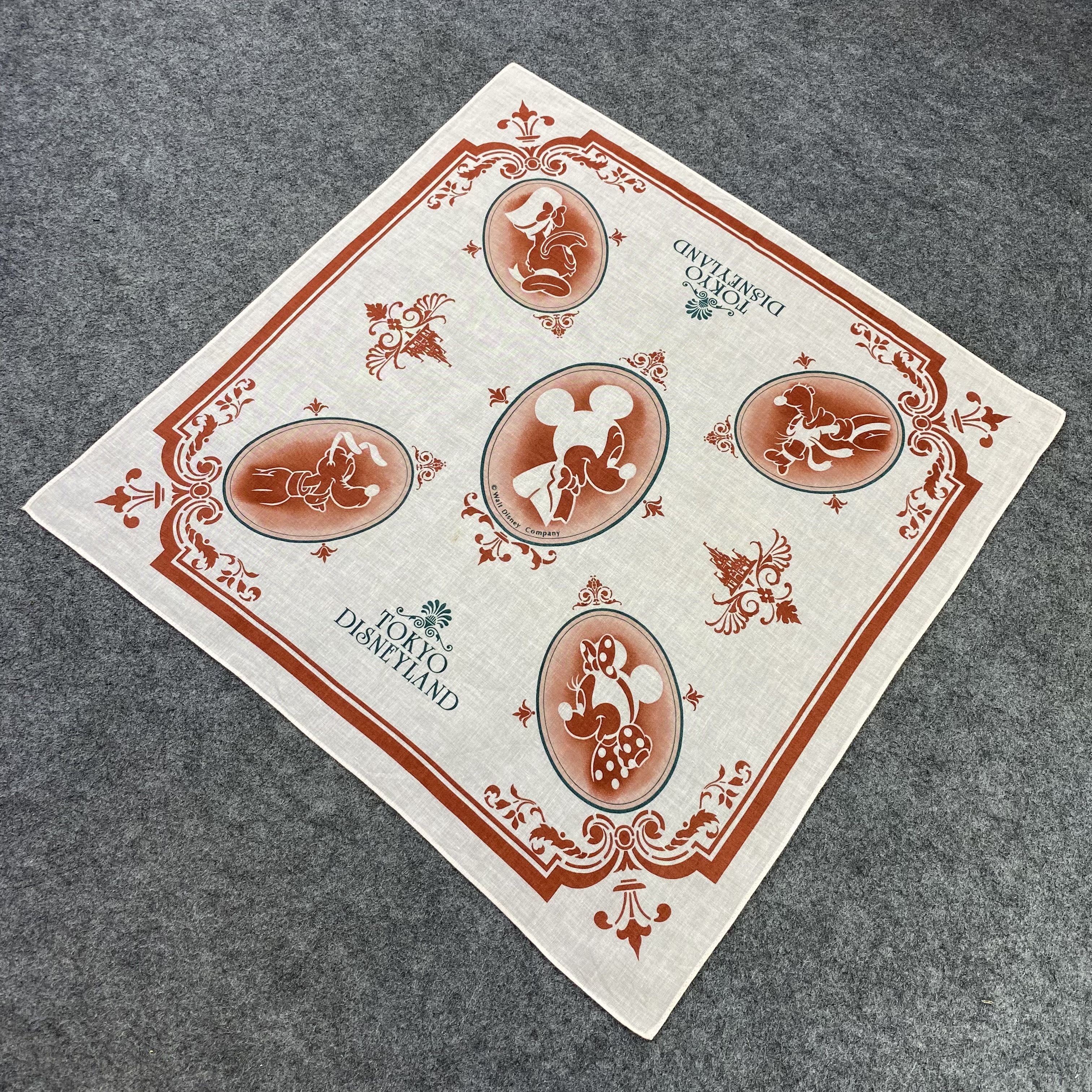Anime × Disney Tokyo Disneyland Handkerchief Cartoon Mickey mouse-B1413 Size ONE SIZE - 2 Thumbnail