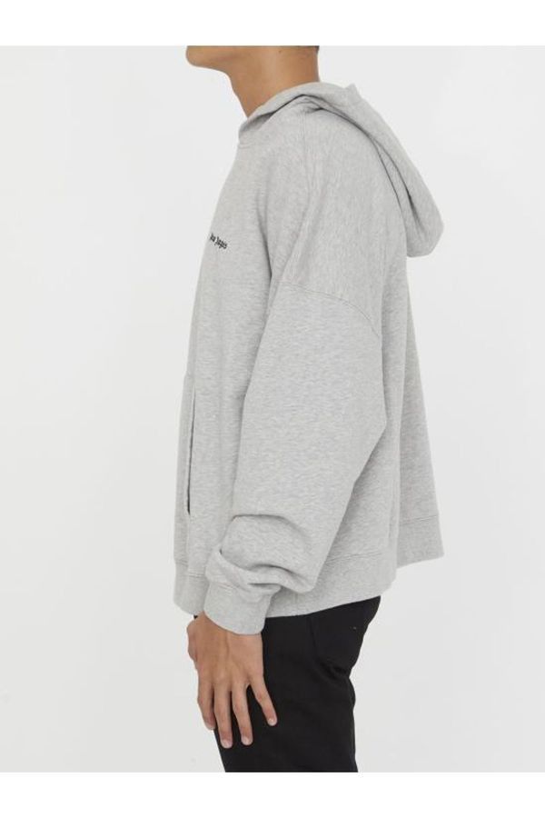 Palm Angels o1gr1nt0325 Embroidered Logo Hoodie in Grey Size US XS / EU 42 / 0 - 4 Thumbnail