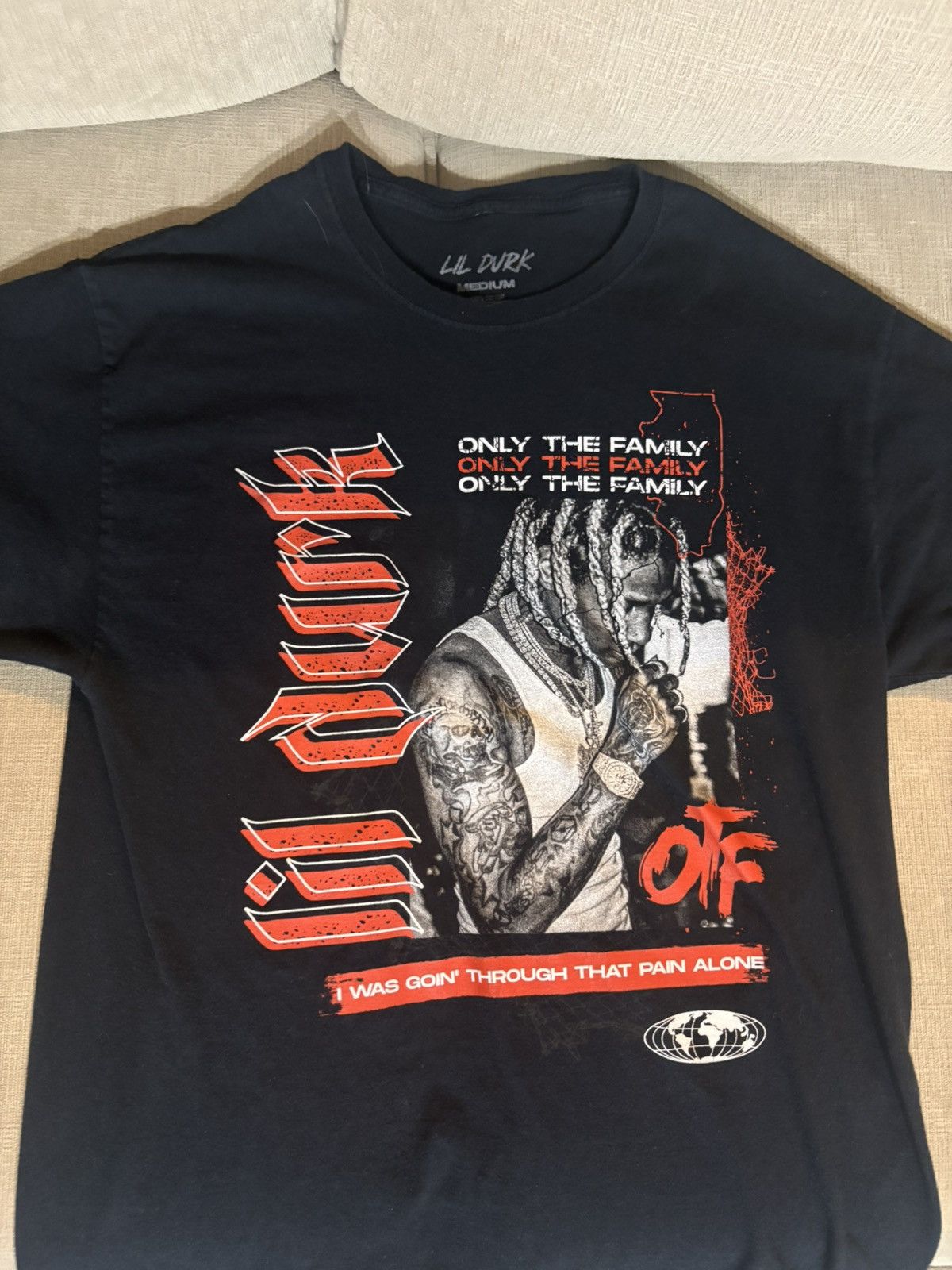 Rap Tees OTF lil durk tee Size US M / EU 48-50 / 2 - 1 Thumbnail