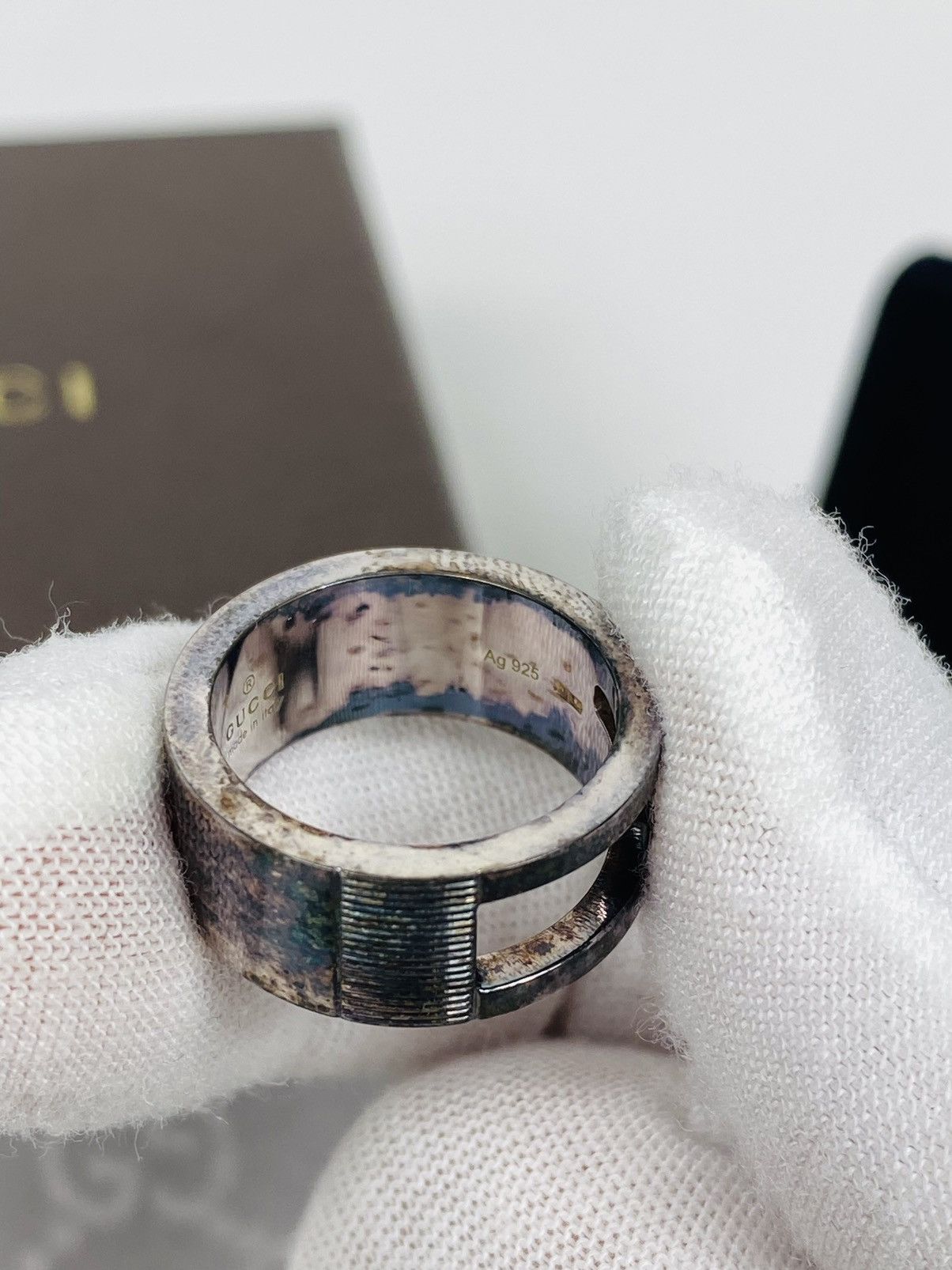 Gucci Gucci .925 Silver G Ring Size IT 10 Size ONE SIZE - 6 Thumbnail