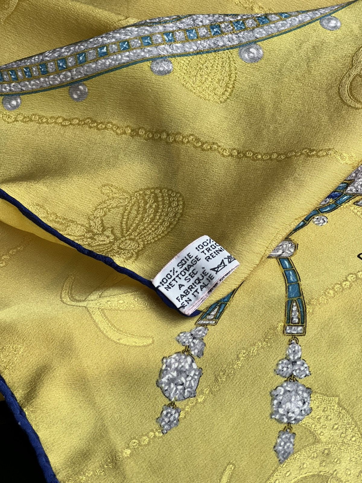 Cartier Vintage Cartier Yellow Silk Scarf Jewelry Print Paris Size ONE SIZE - 21 Thumbnail