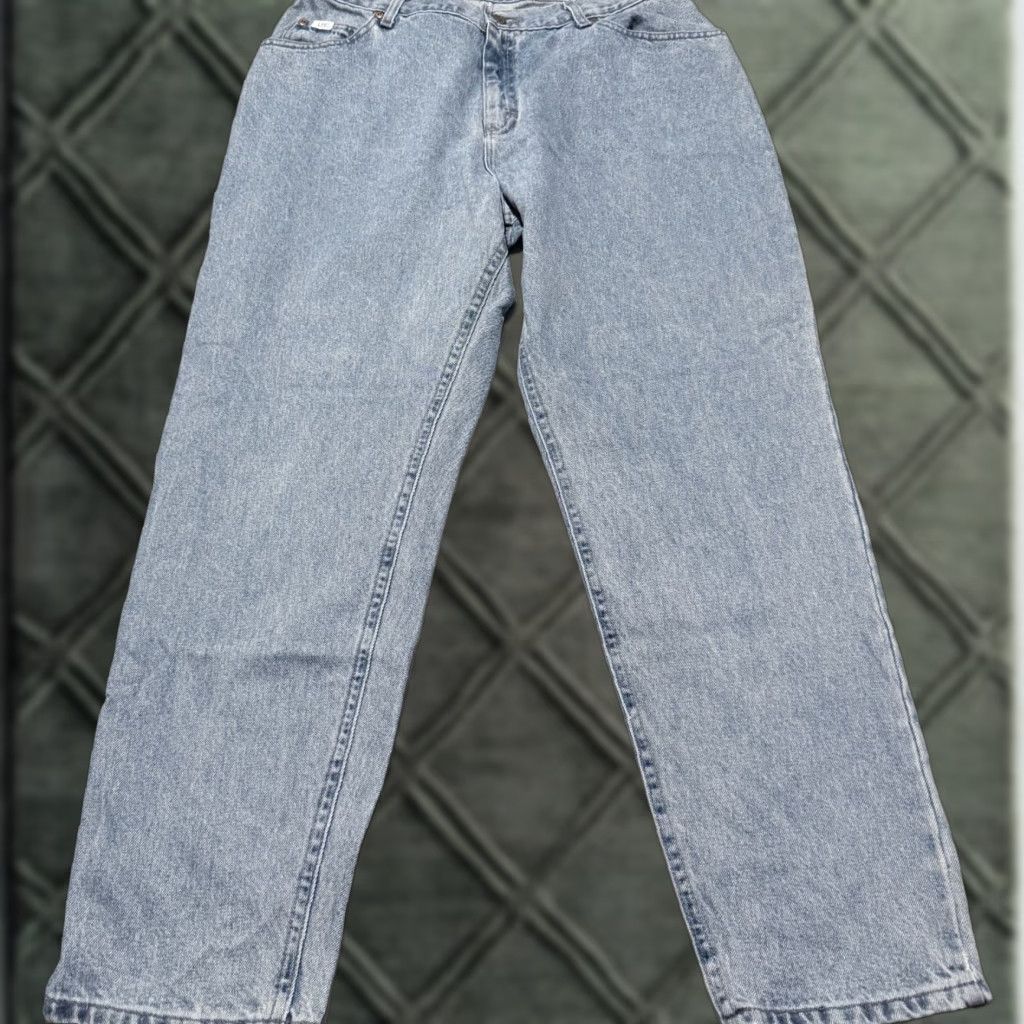 Lee VINTAGE Lee Jeans Women's Blue Denim High Rise Classic Pockets Straight Zip Fly - 32x29 Size 24" / US 00 / IT 34 - 1 Thumbnail