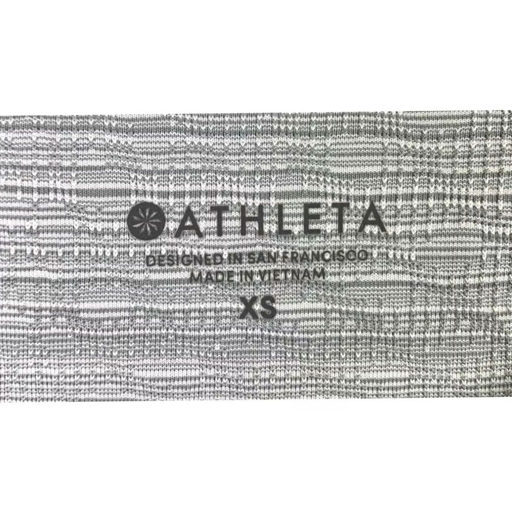 Athleta Athleta Leggings Womens XS Grey White Crop Stripe Yoga Activewear Ladies Workout Size 26" / US 2 / IT 38 - 4 Thumbnail