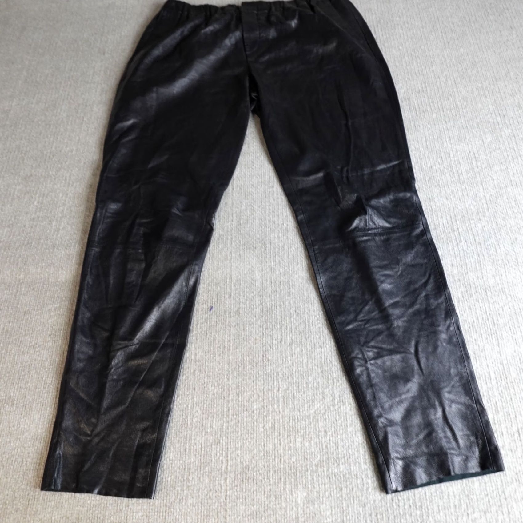Vince Vince Pants Womens Small Black Leather Solid Pull On V118120690 Size 28" / US 6 / IT 42 - 6 Thumbnail