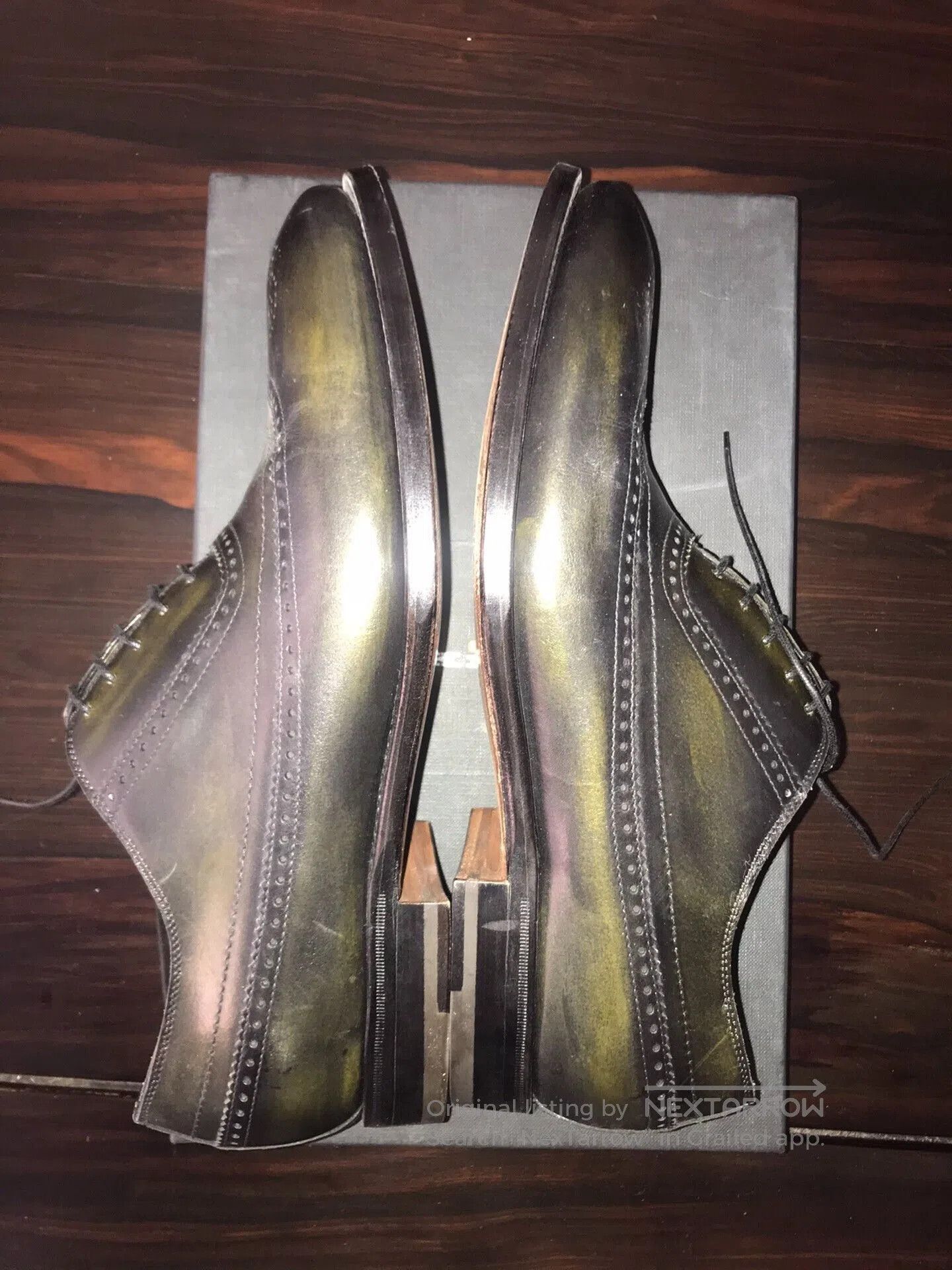 Santoni Handmade Italian Leather Dress Shoes. Size US 8 / EU 41 - 5 Thumbnail