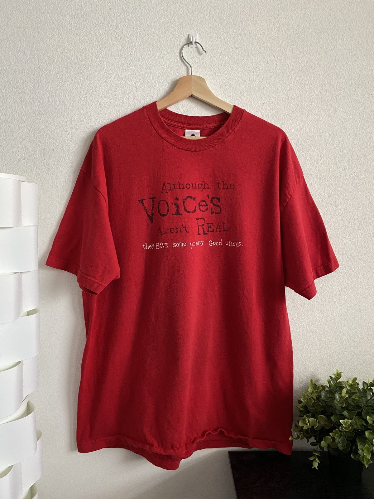 Unsound Rags Y2K The Voices Arent Real Funny Word Tee Size US XL / EU 56 / 4 - 1 Thumbnail